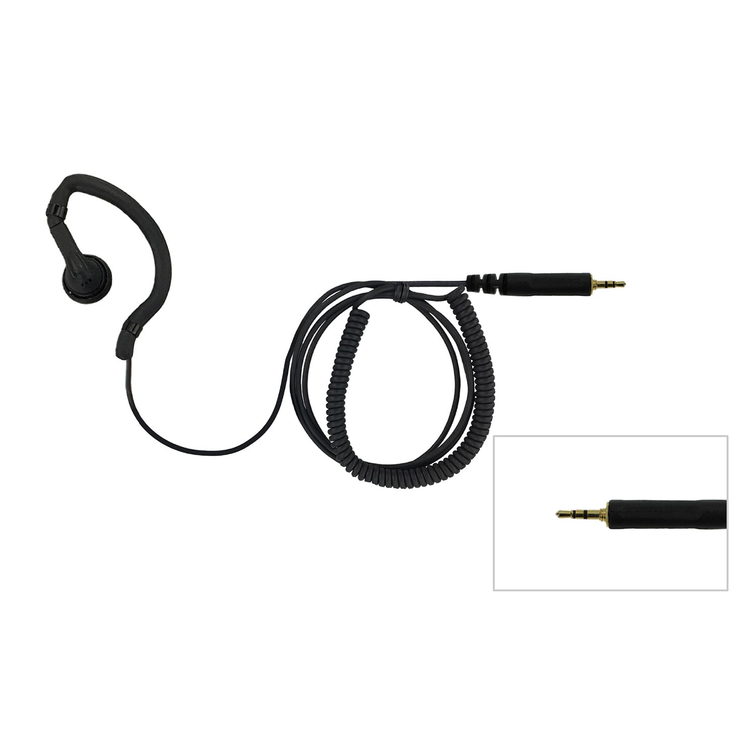 EarHugger S-Series Earpiece with 40� Straight Cord, 3.5mm Th