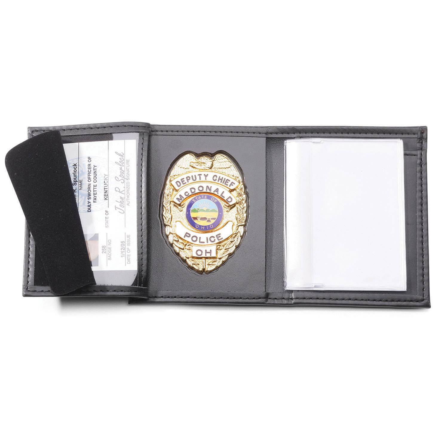 Perfect Fit Recessed Badge Wallet with Credit Card Slots and