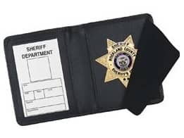 Strong Leather Side Opening Badge Case