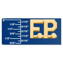 Smith & Warren Custom Collar Pins 2 Letters 1/2"