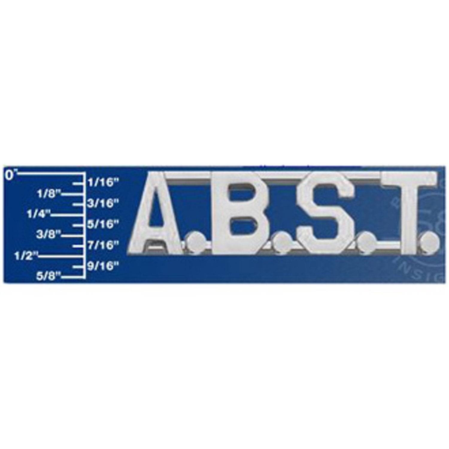 Smith & Warren Custom Collar Pins 4 Letters 1/2"