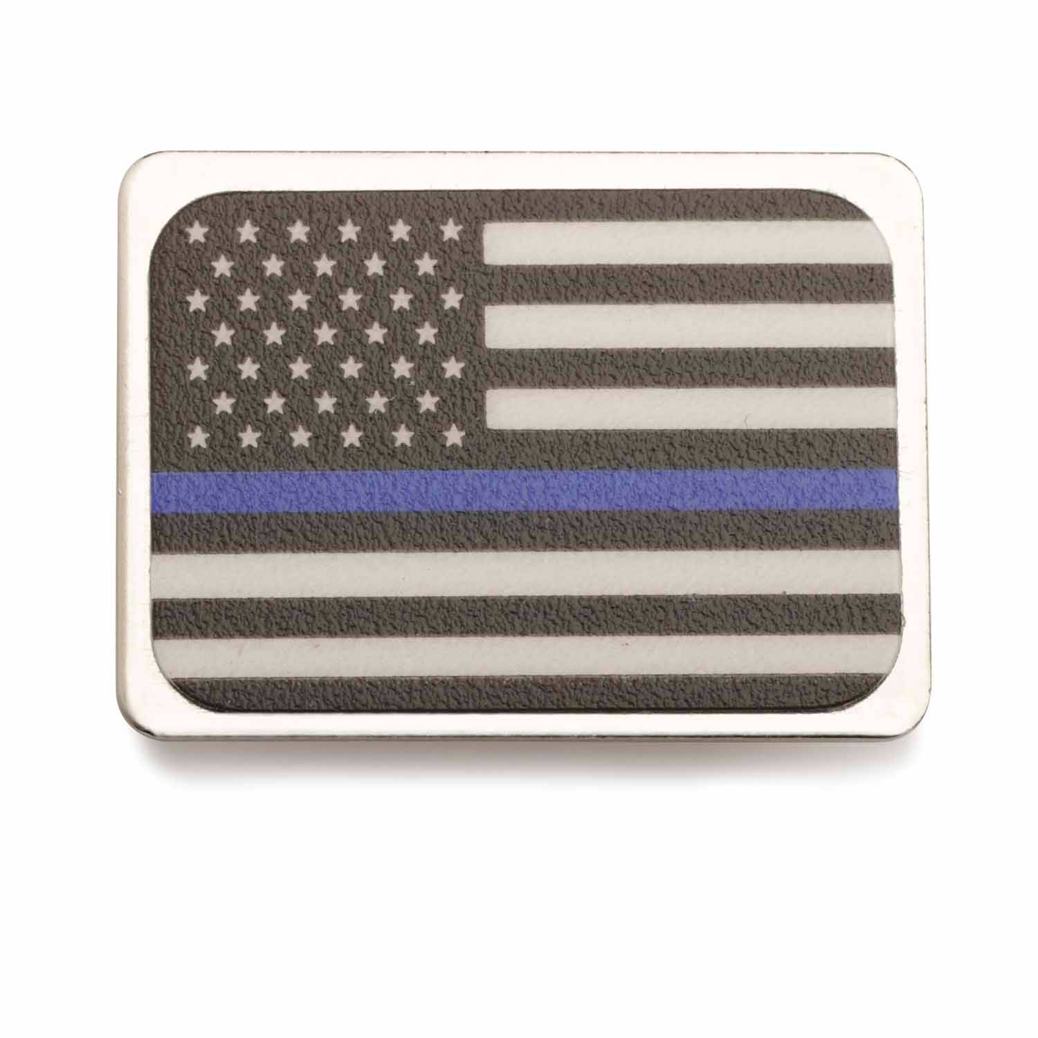 Blackinton Thin Blue Line American Flag Pin (1 x 3/4 inch)