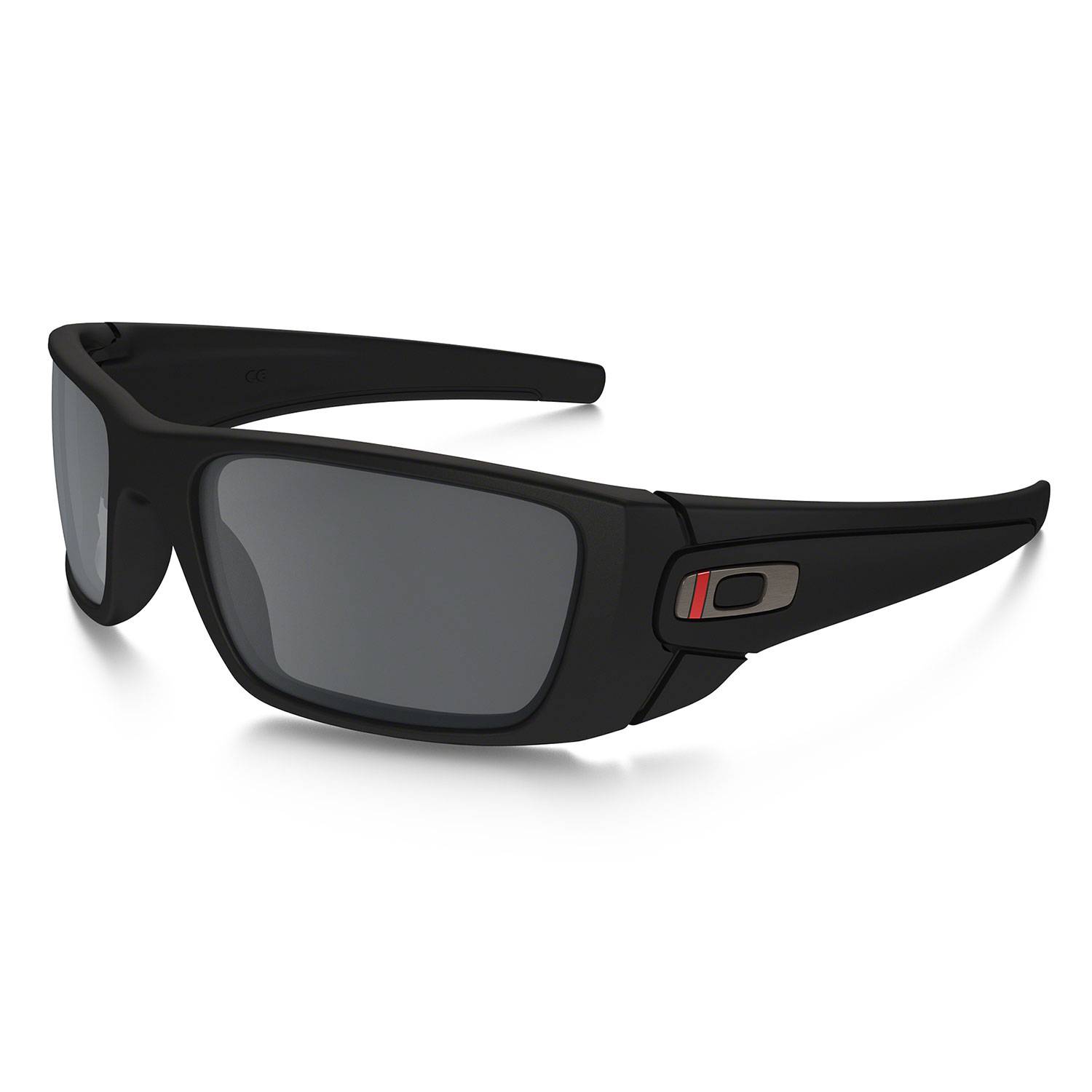 OAKLEY SI FUEL CELL THIN REDLINE SATIN BLACK W/ BLACK IRIDIU