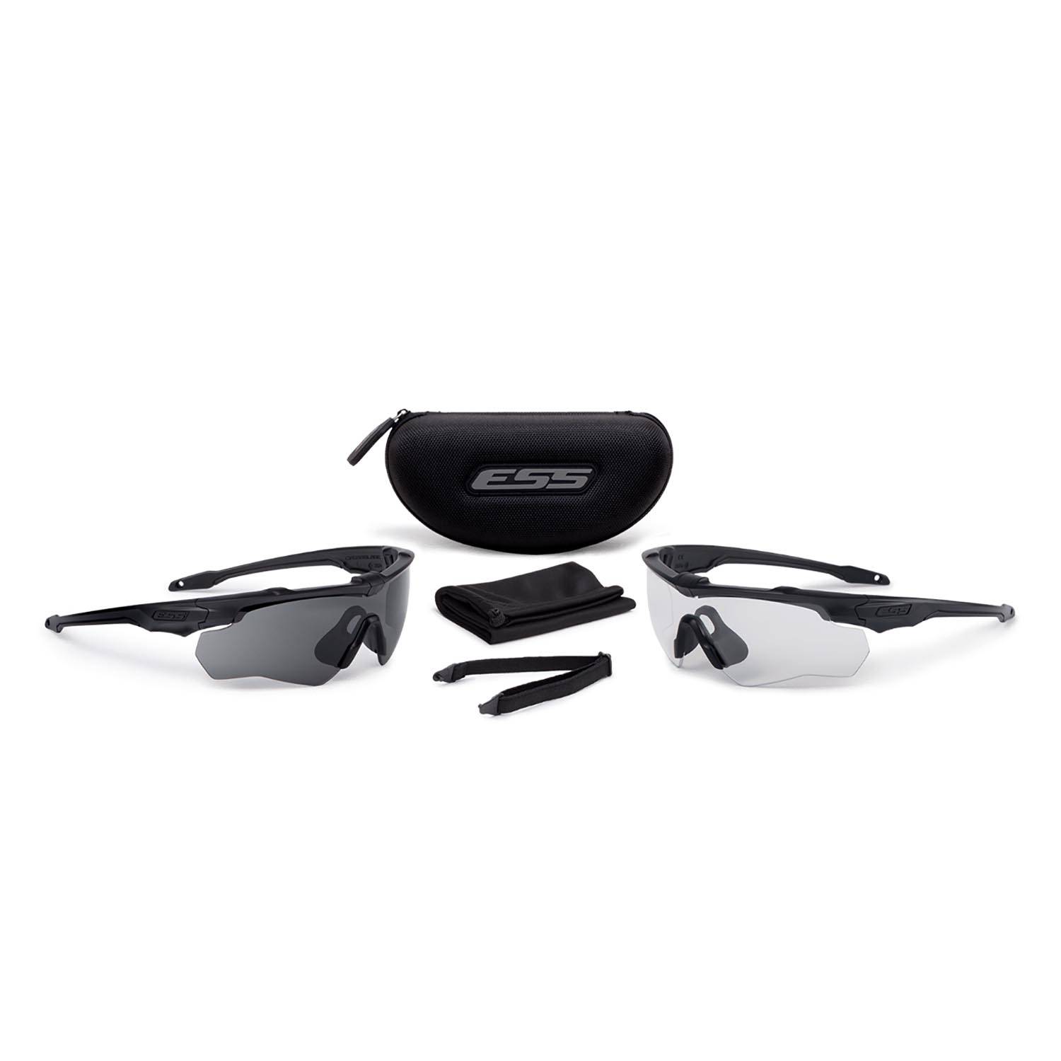 ESS CROSSBLADE 2X BLACK WITH CLEAR AND WITH SMOKE GRAY