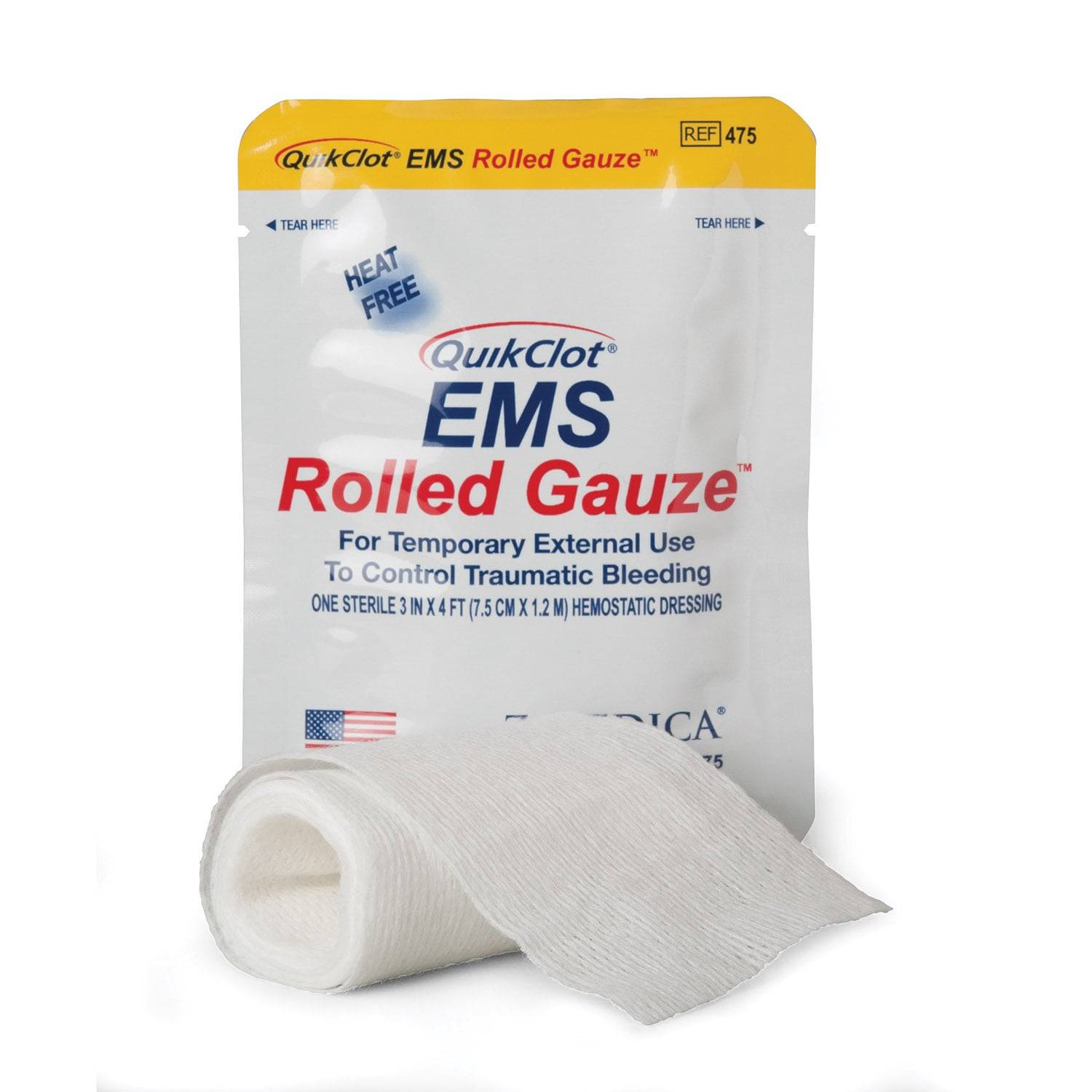 QuikClot EMS 3 x 48 Rolled Gauze