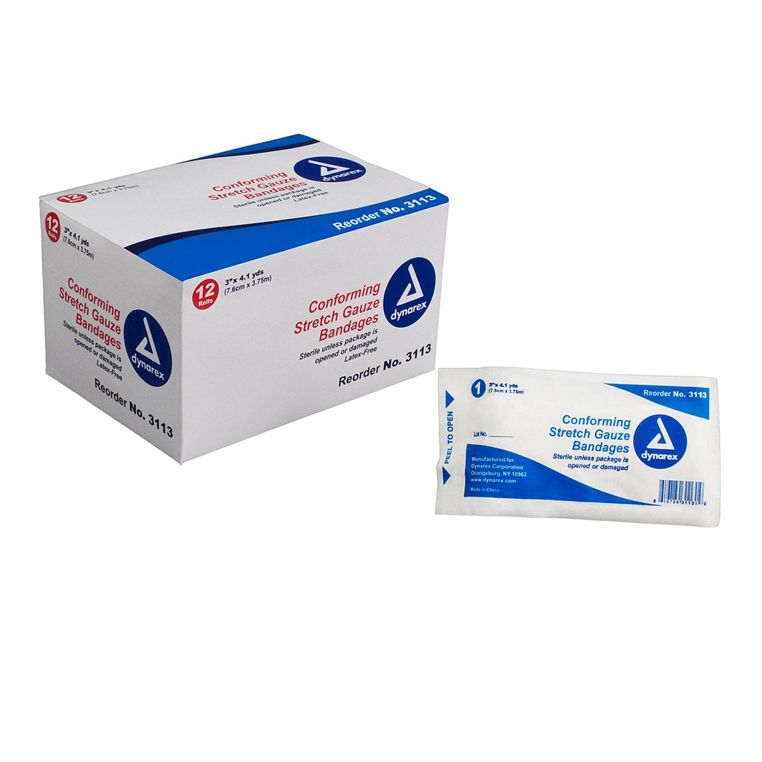 Dynarex 3" Stretch Gauze Bandages