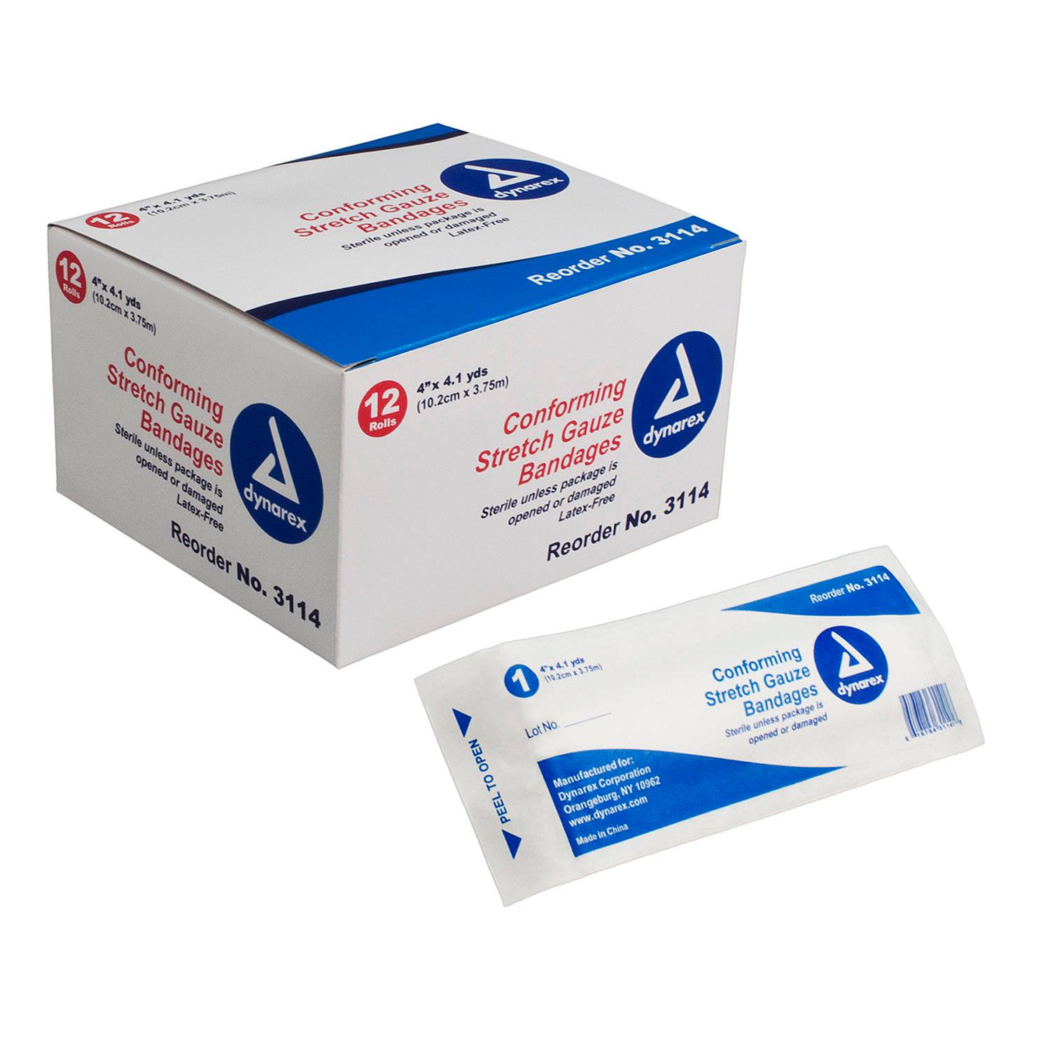 Dynarex 4" Stretch Gauze Bandages