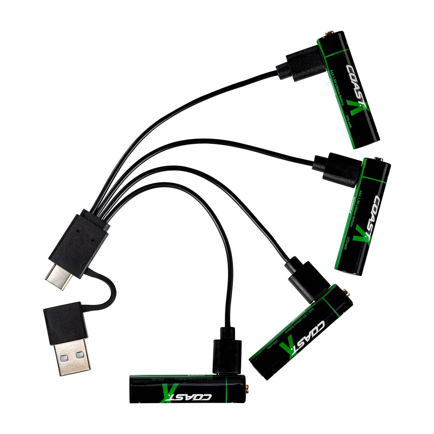 Coast Zithion-X AAA 4 Pack Rechargeable Batteries