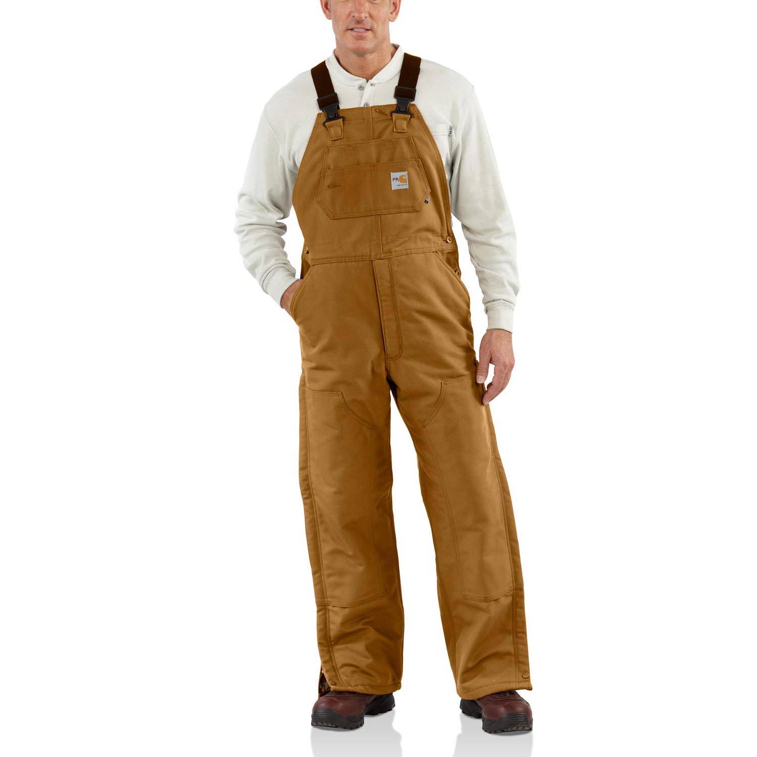 CARHARTT FLAME-RESISTANT QUILT-LINED DUCK BIB OVERALL