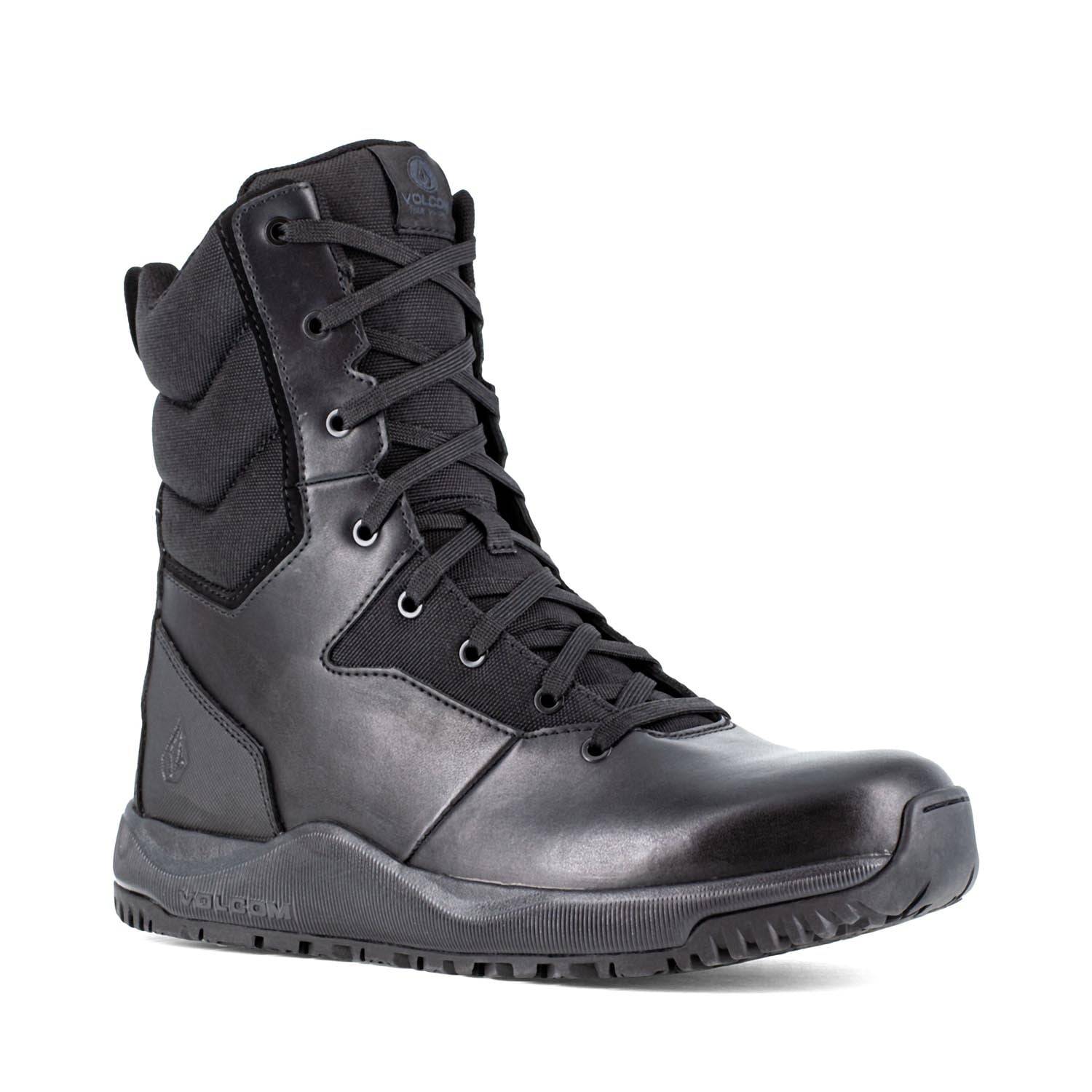 VOLCOM STREET SHIELD 8" POLISHABLE TOE SIDE ZIP BOOTS