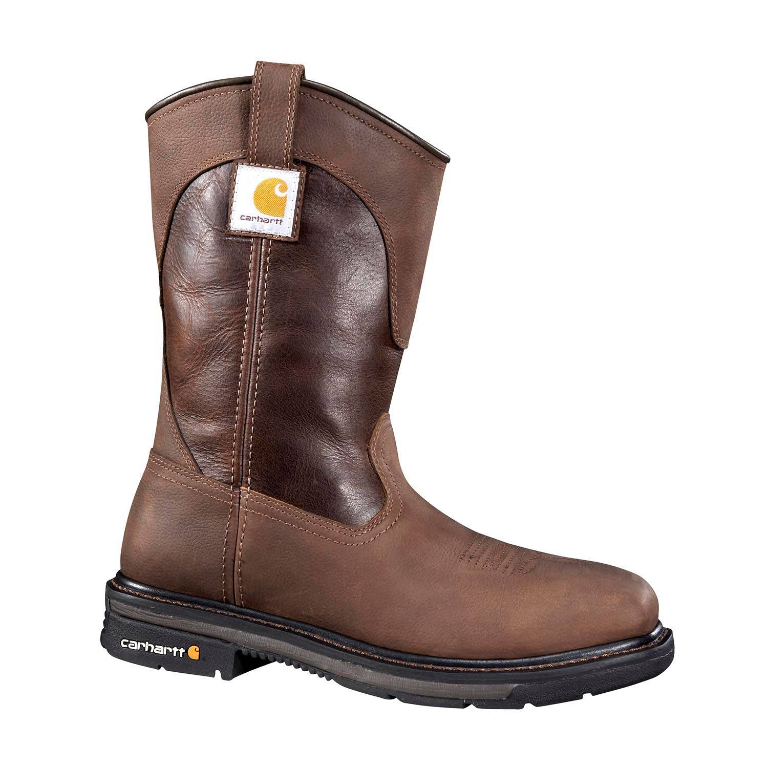 CARHARTT MEN'S TANNED WELLINGTON SQUARE TOE 11" STEEL TOE BO