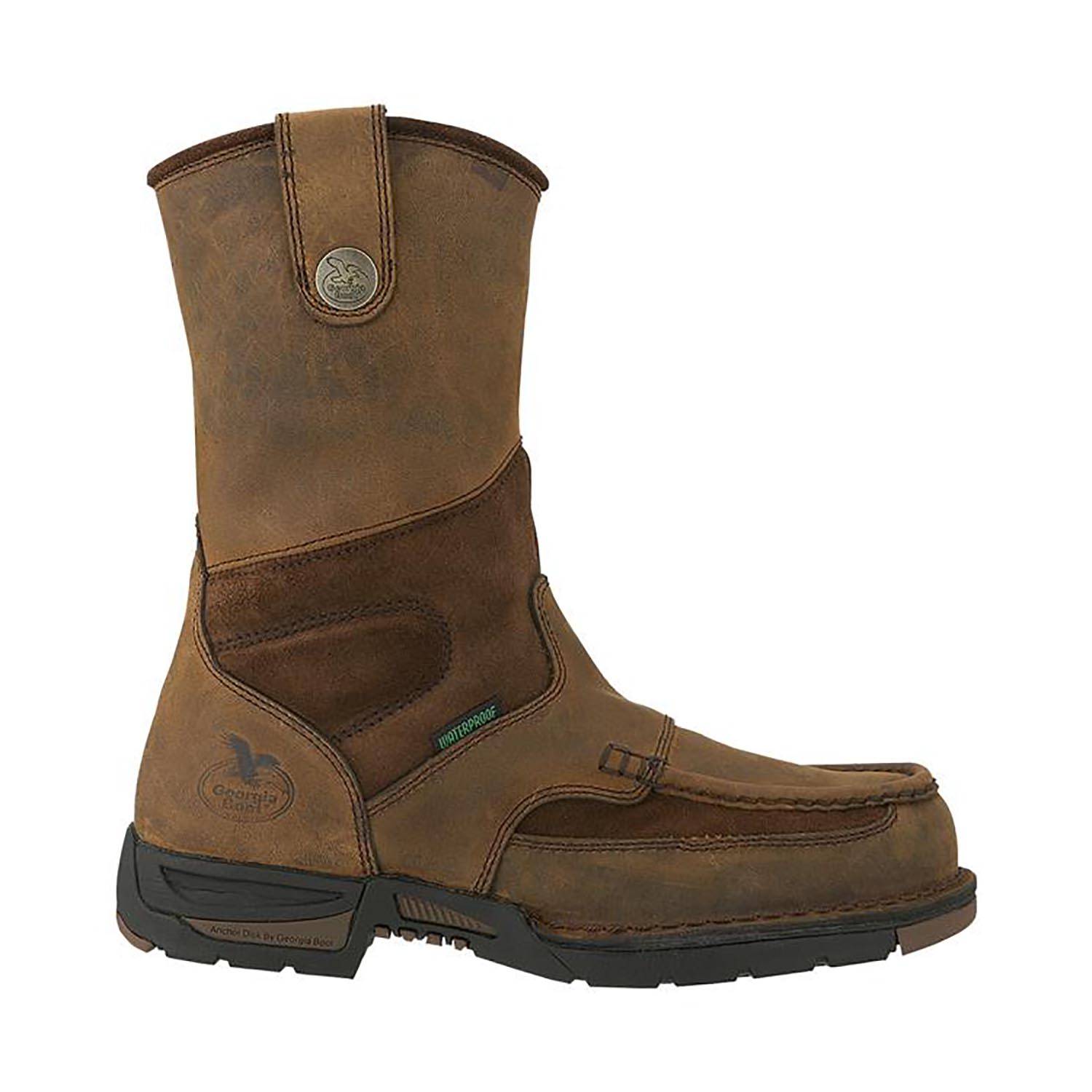 GEORGIA MEN'S 10" ATHENS WELLINGTON MOC TOE STEEL TOE W