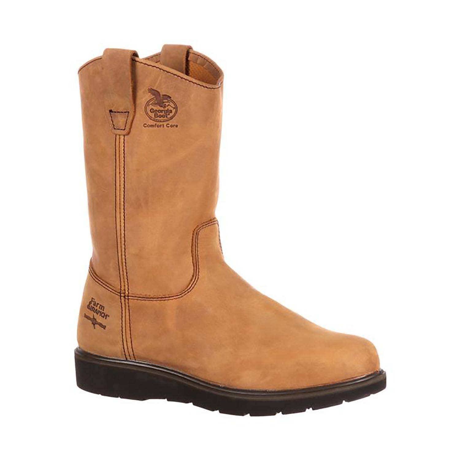 GEORGIA BOOT MEN'S 11" FARM AND RANCH PULL-ON WATERPROOF BOO