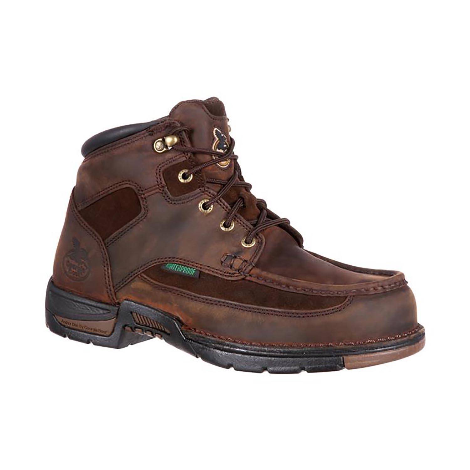GEORGIA BOOT MEN'S  6" ATHENS MOC TOE STEEL TOE WATERPROOF B