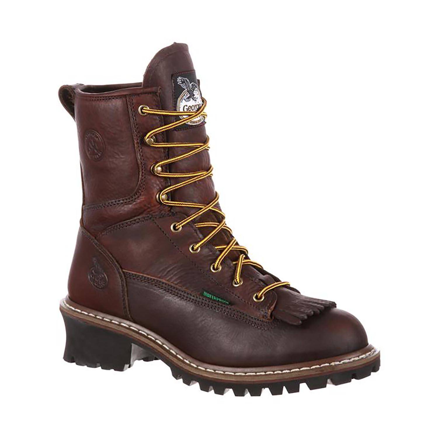 GEORGIA BOOT MEN'S 8" LOGGER WATERPROOF BOOTS