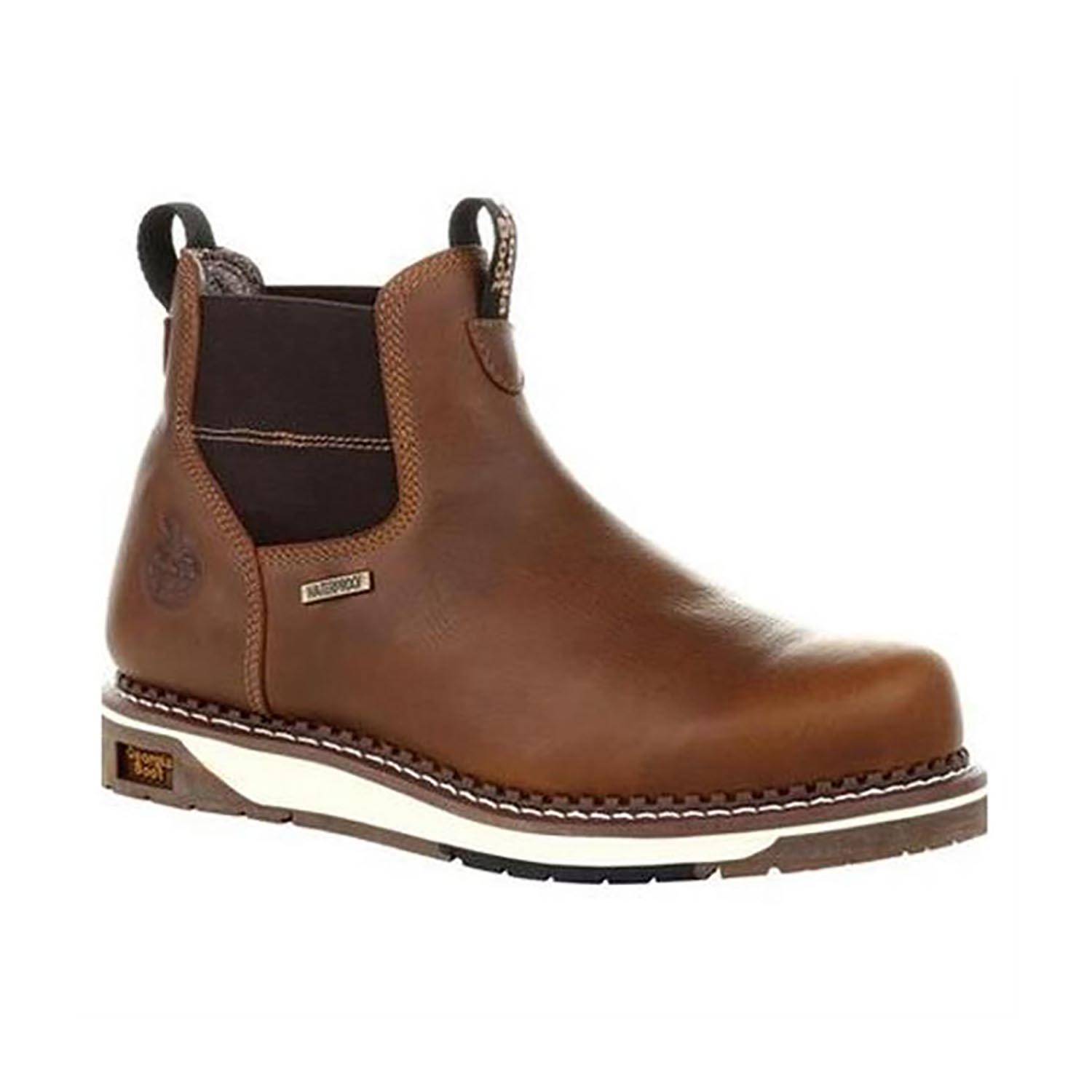 GEORGIA BOOT MEN'S  AMP LT WEDGE CHELSEA STEEL TOE WATERPROO