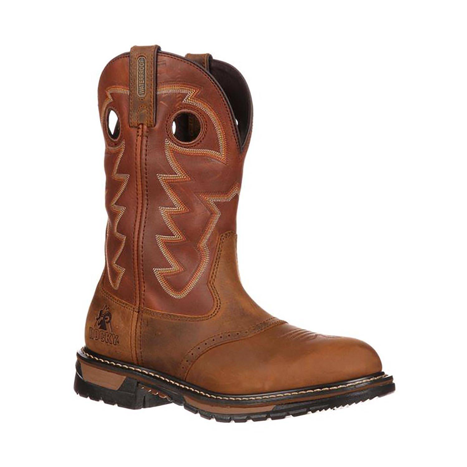 ROCKY MEN'S 11" BRANSON SADDLE ROPER WATERPROOF BOOTS
