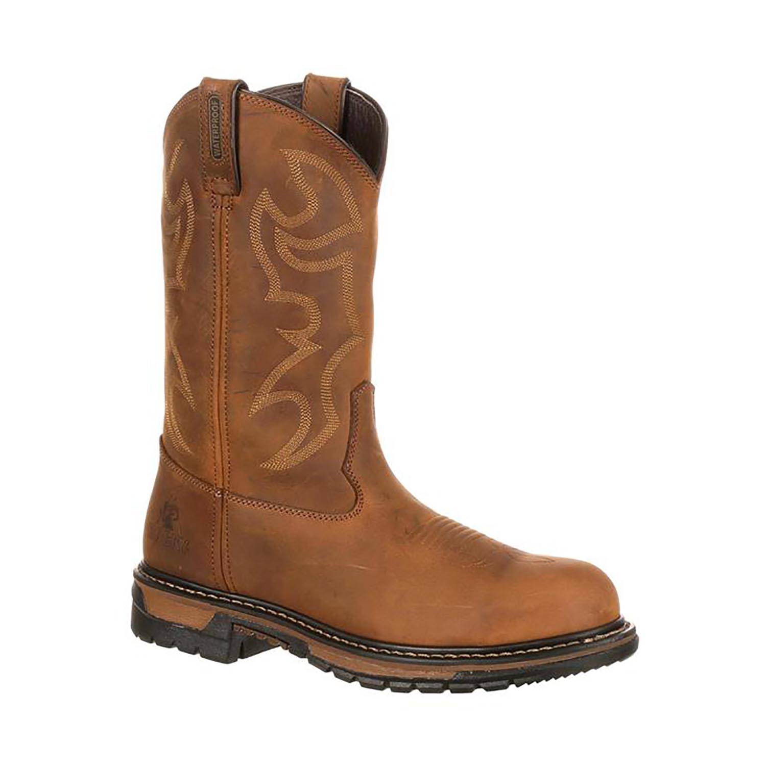 ROCKY  MEN'S 11" ORIGINAL RIDE ROUND TOE STEEL TOE WATERPROO