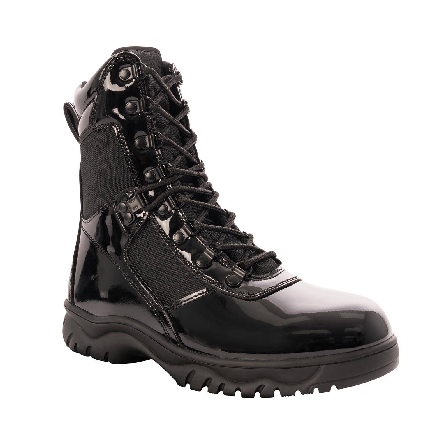 ROTHCO FORCED ENTRY 8" HIGH-GLOSS SIDE-ZIP TACTICAL BOO