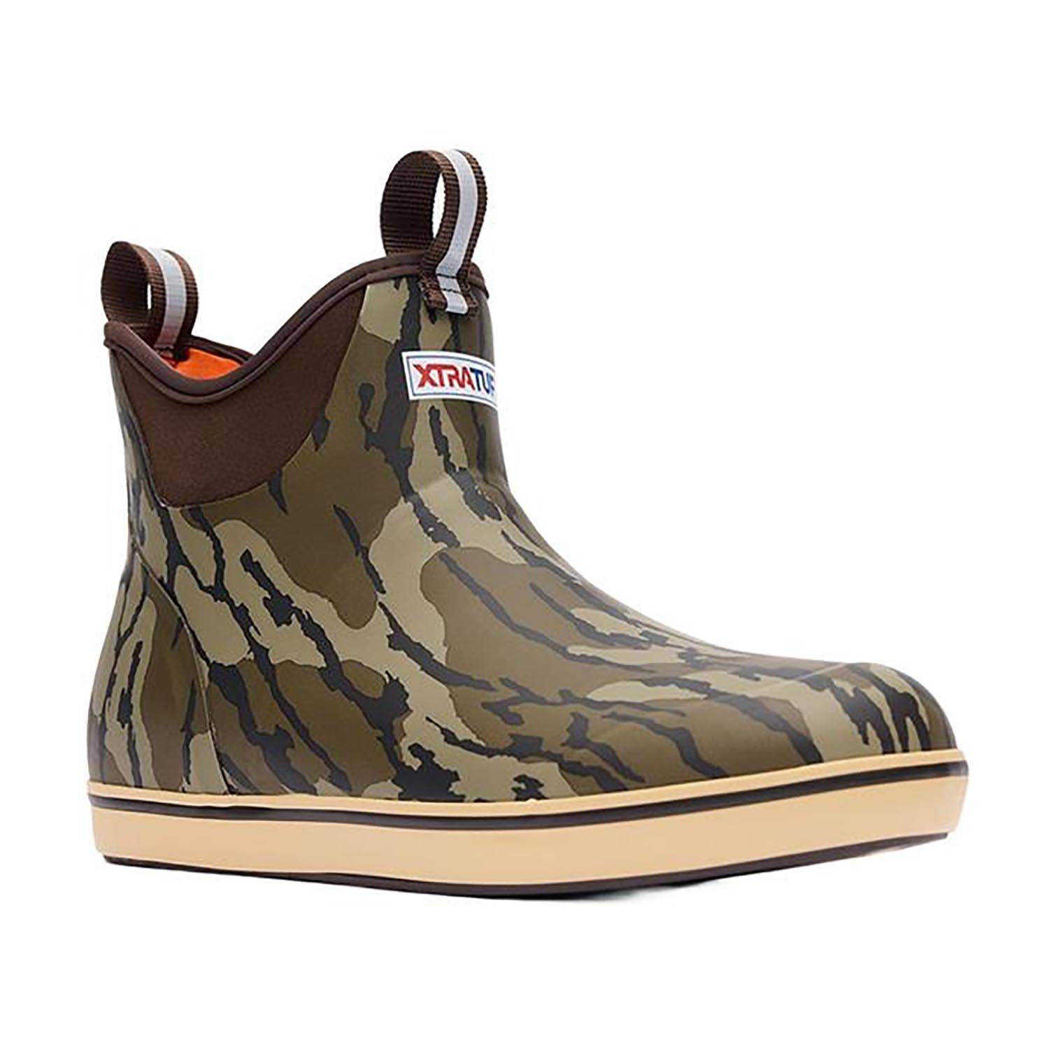 XTRATUF MEN'S 6" MOSSY OAK BOTTOMLAND ANKLE DECK WATERPROOF
