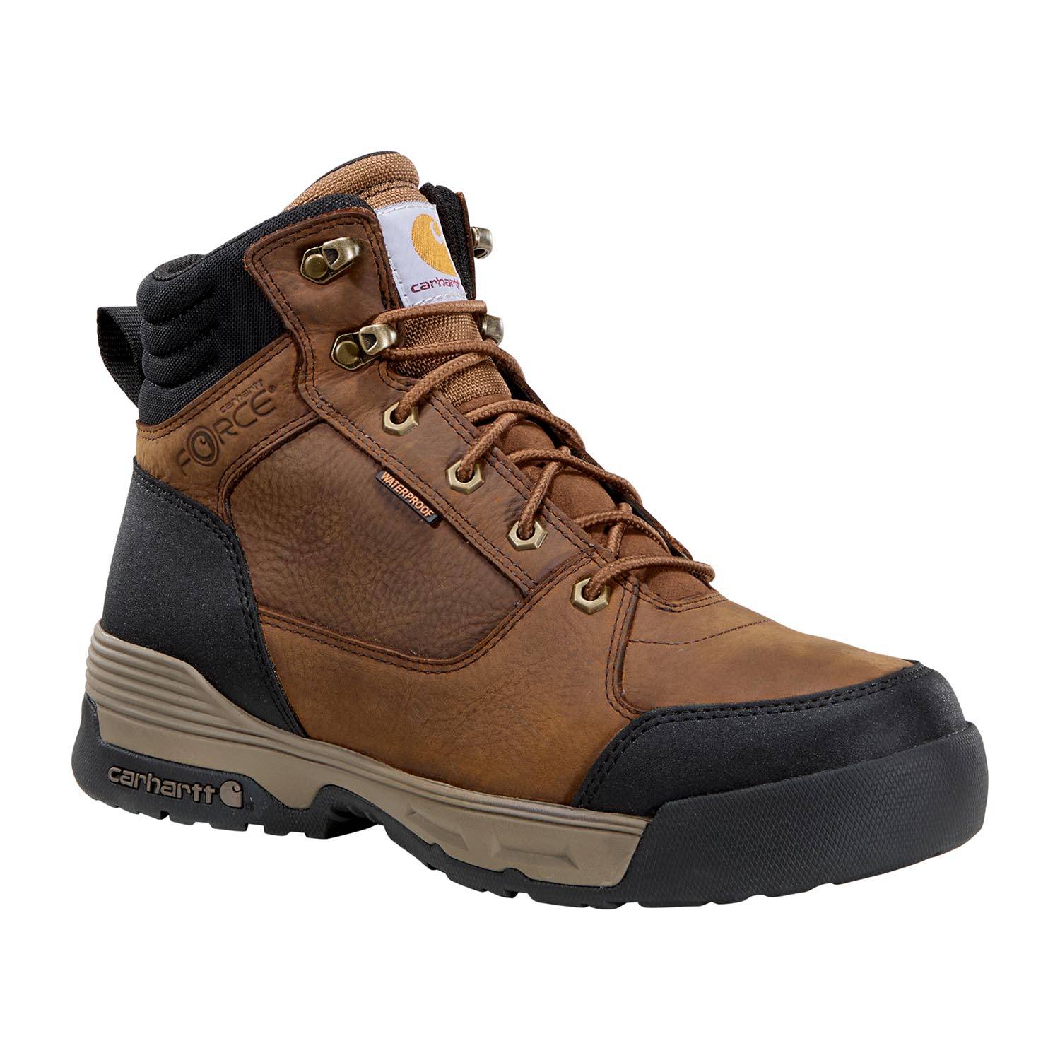 CARHARTT MEN'S FORCE HD 6" WATERPROOF SOFT TOE WORK BOO