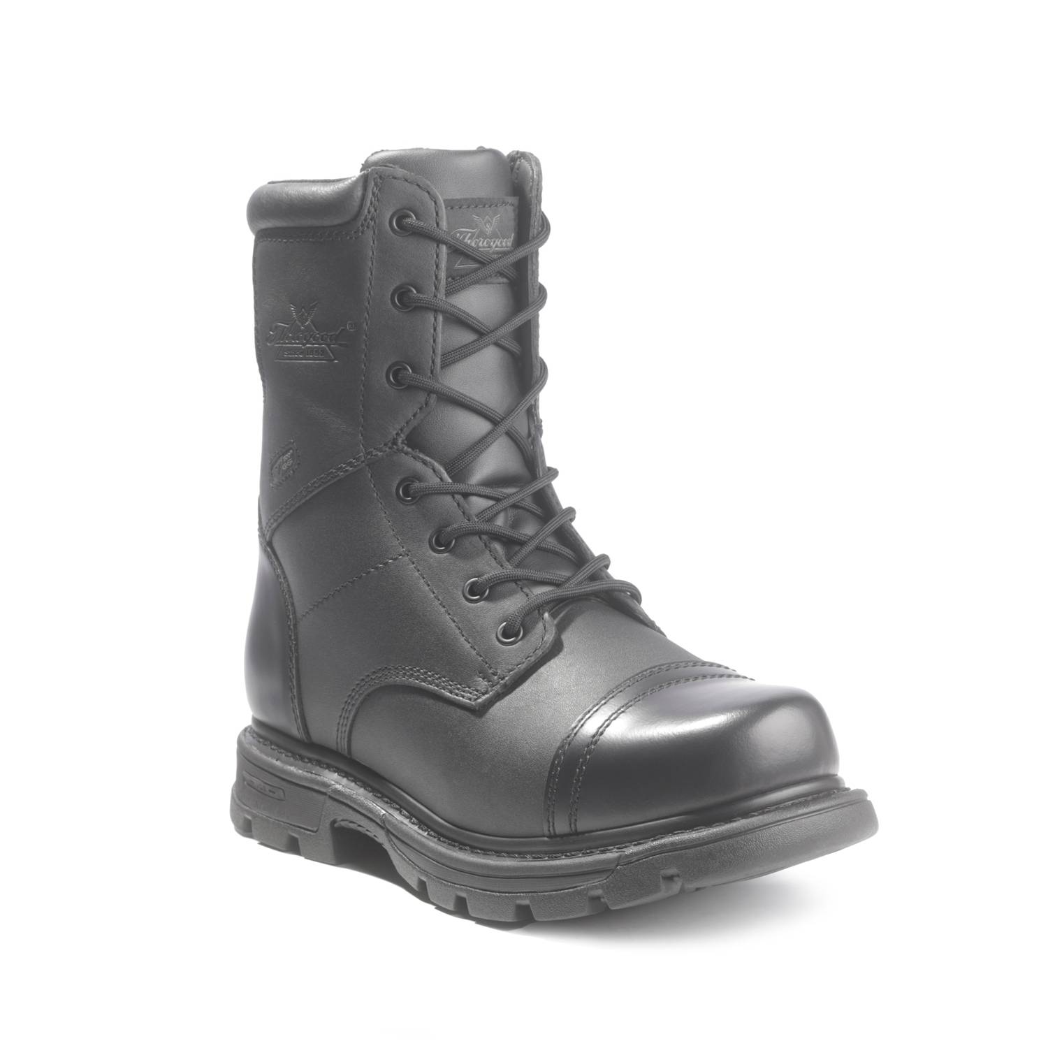 Thorogood 8" All Leather Side Zip Jump Boot