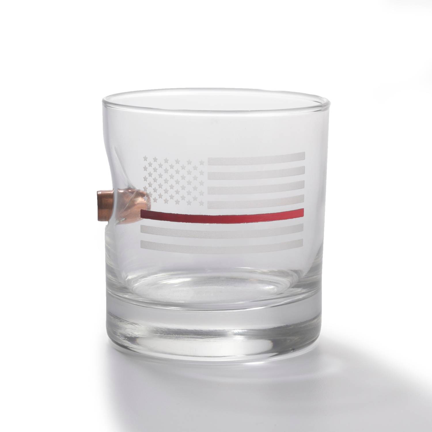 BenShot Thin Red Line .45ACP Rocks Glass