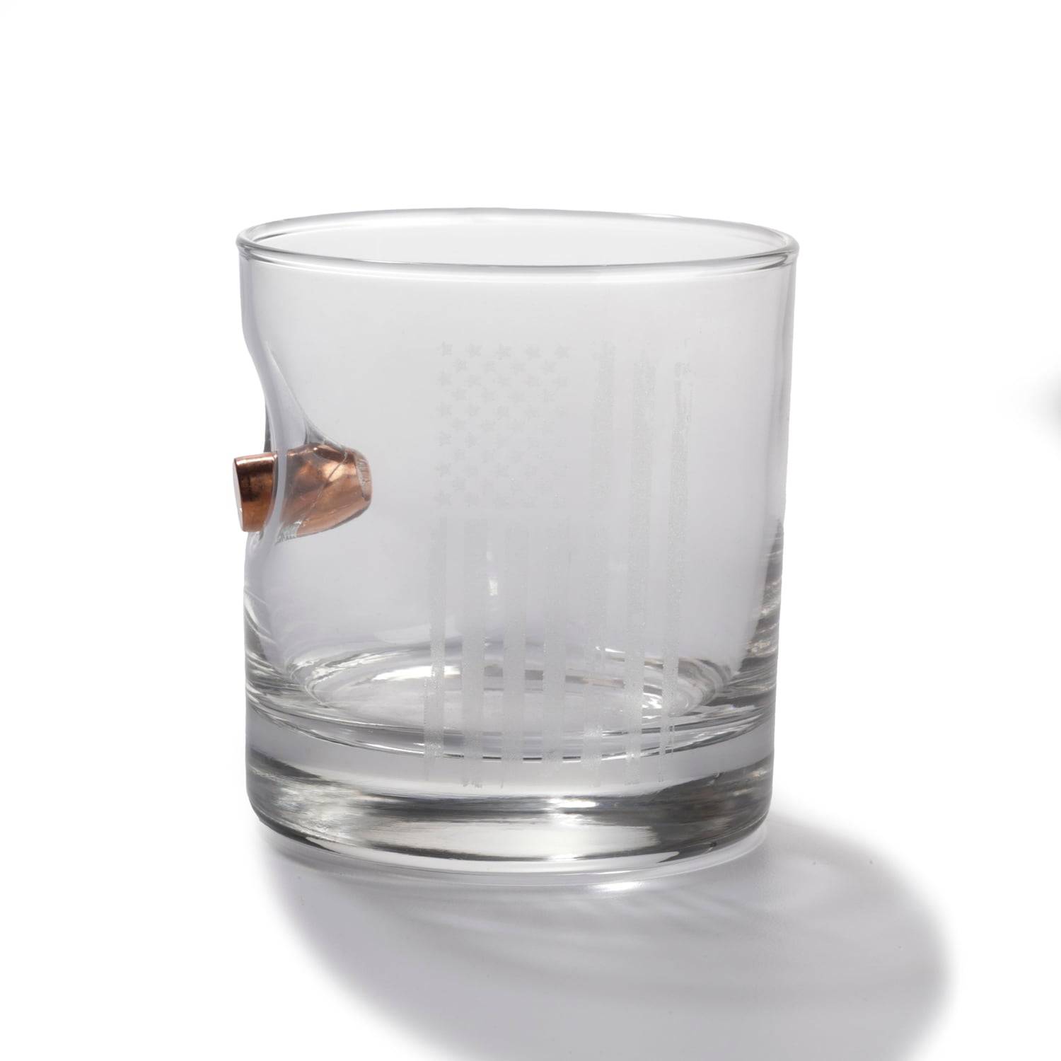 BenShot Patriotic .45ACP Rocks Glass