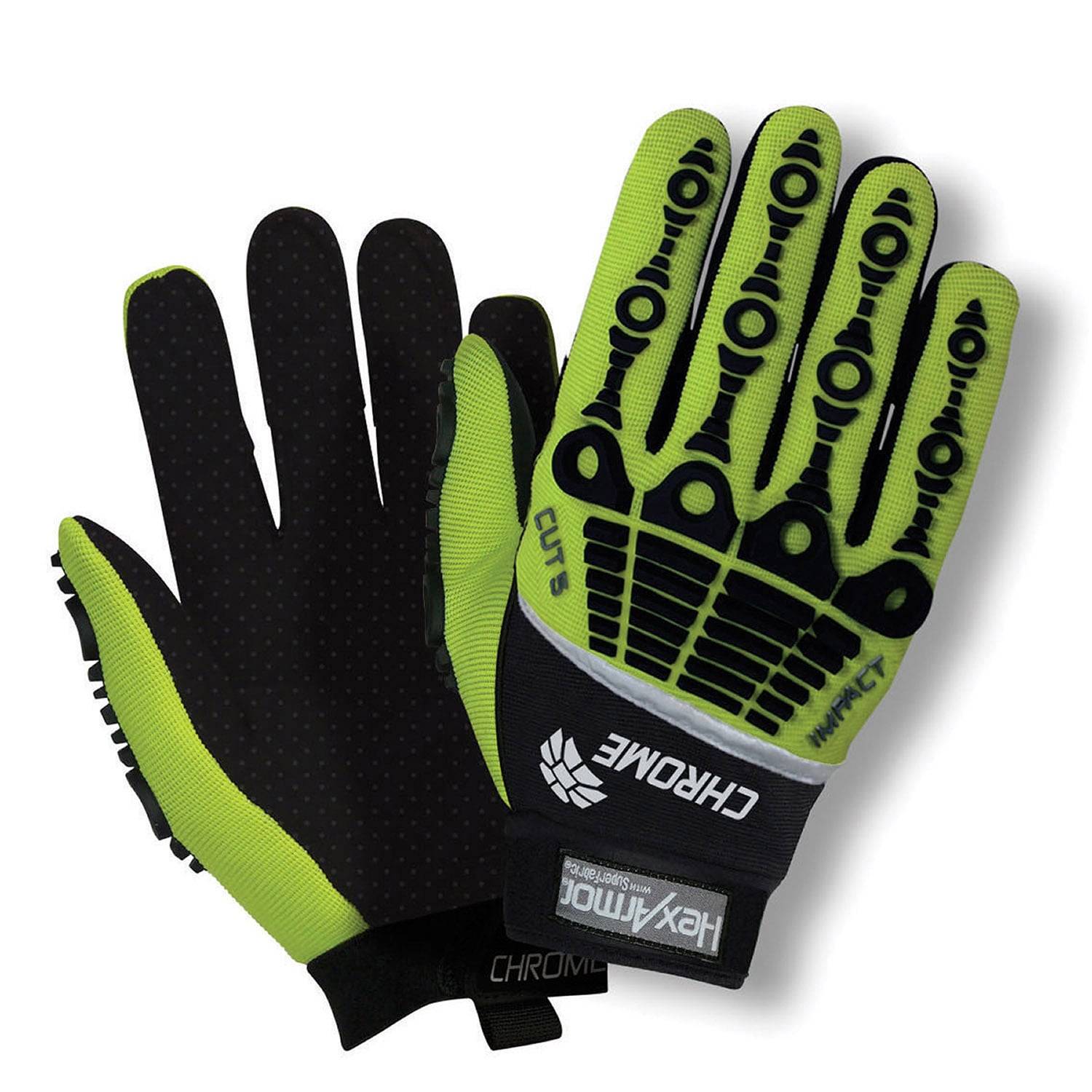 HexArmor Hi Viz Impact Cut Level 5 Glove
