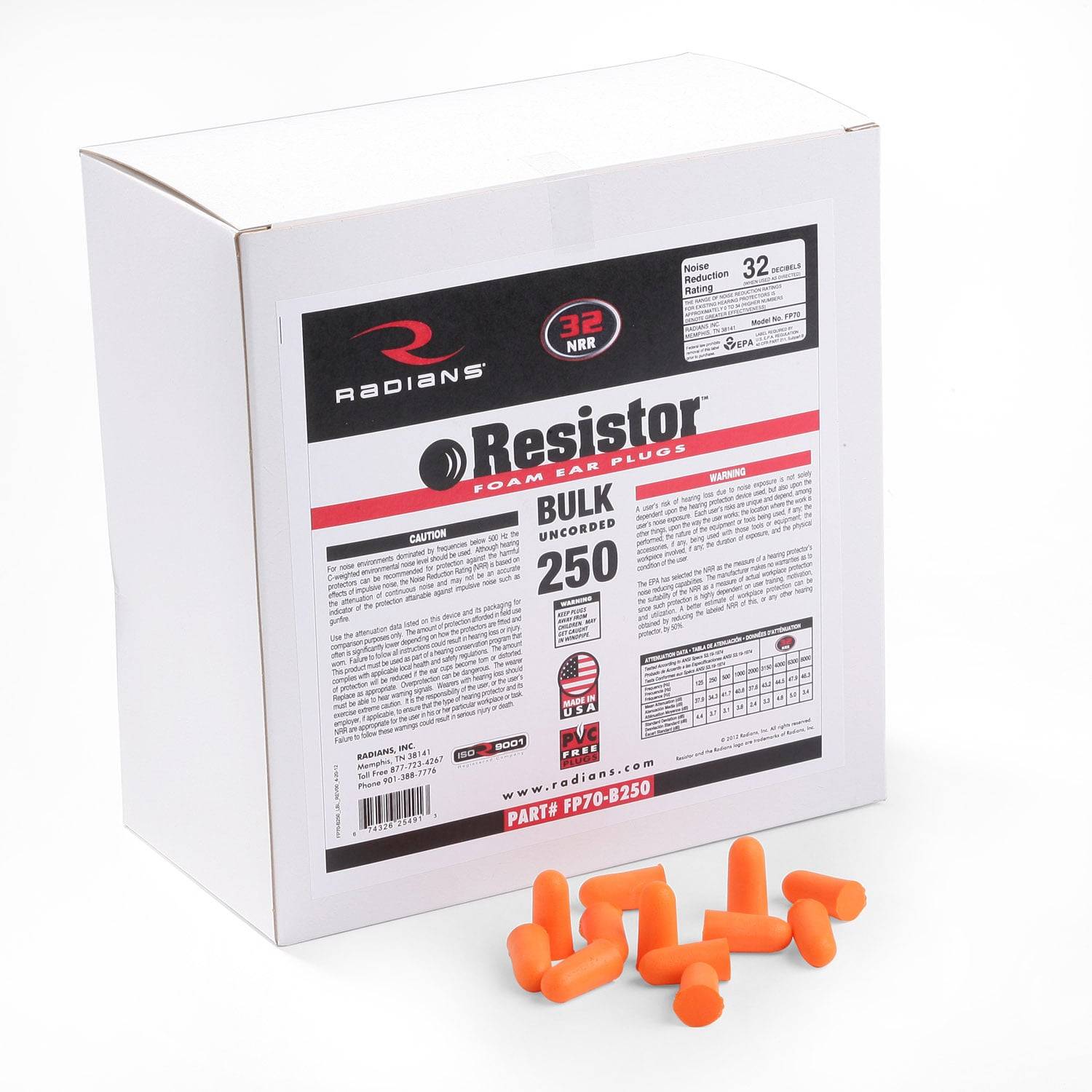 Radians Foam Ear Plug Dispenser Refill