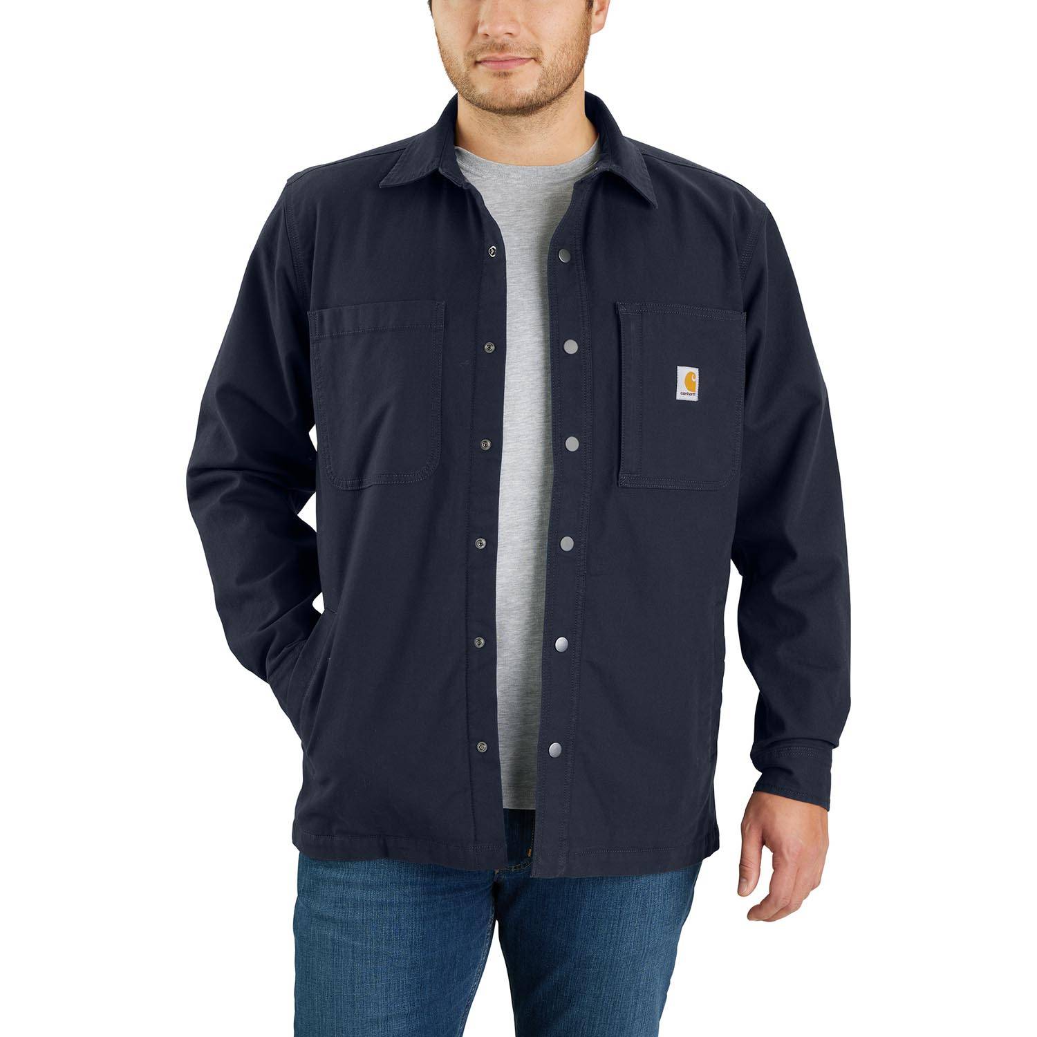 CARHARTT RUGGED FLEX RELAXED FIT CANVAS FLEECE-LINED JACKET