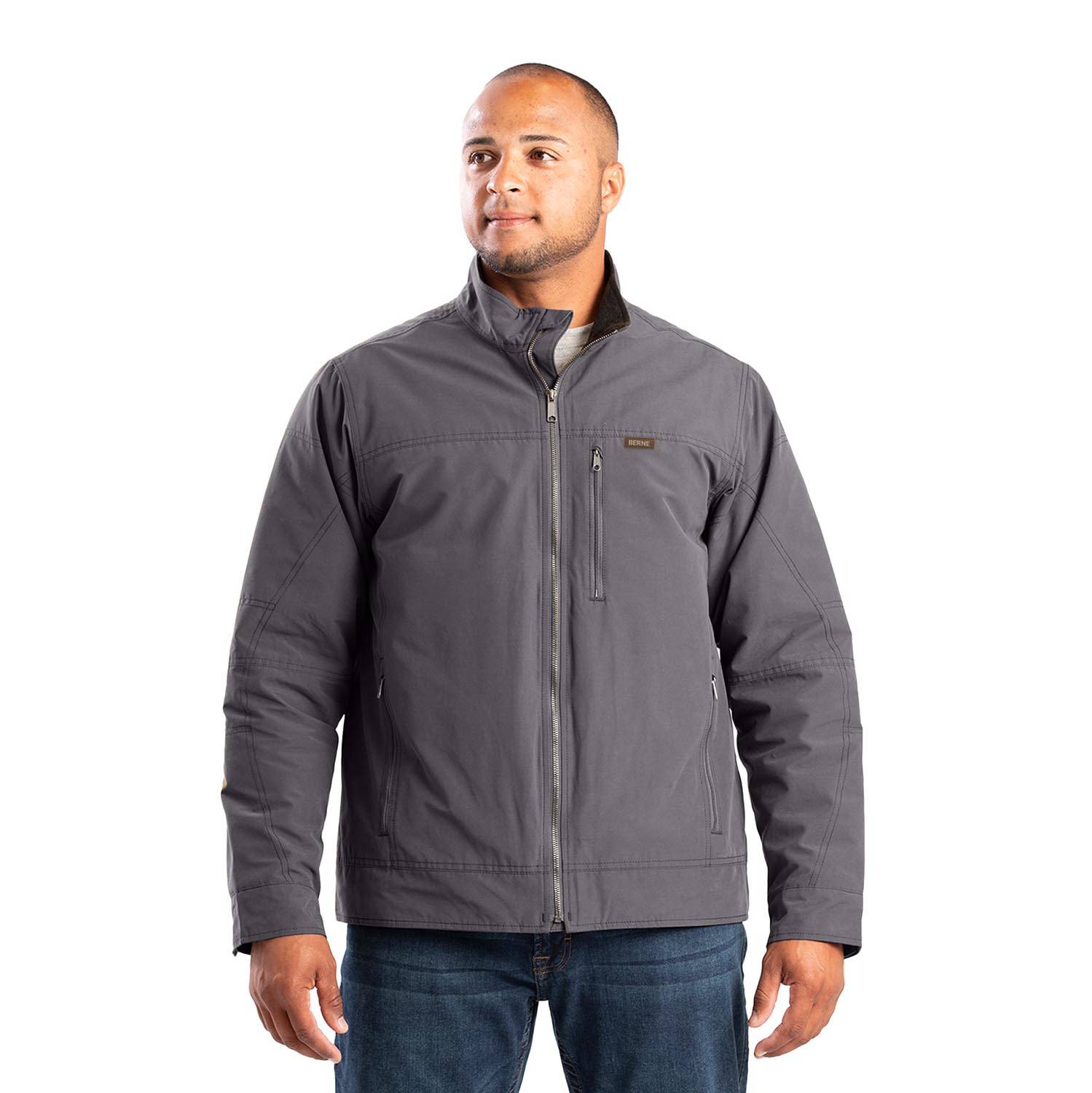 BERNE MEN'S HIGHLAND QUILT-LINED MICRO-DUCK JACKET