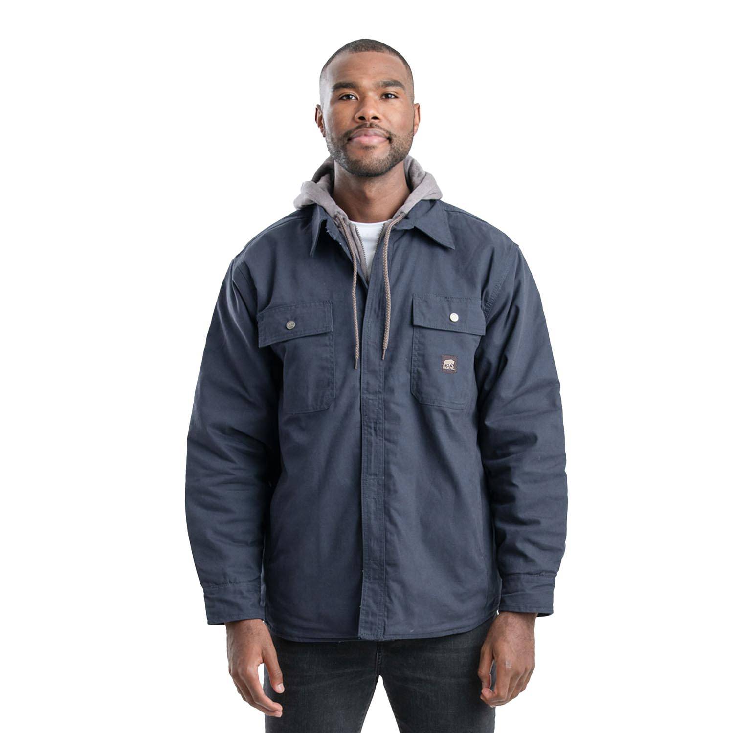 BERNE MEN'S HEARTLAND DUCK HOODED SHIRT JACKET