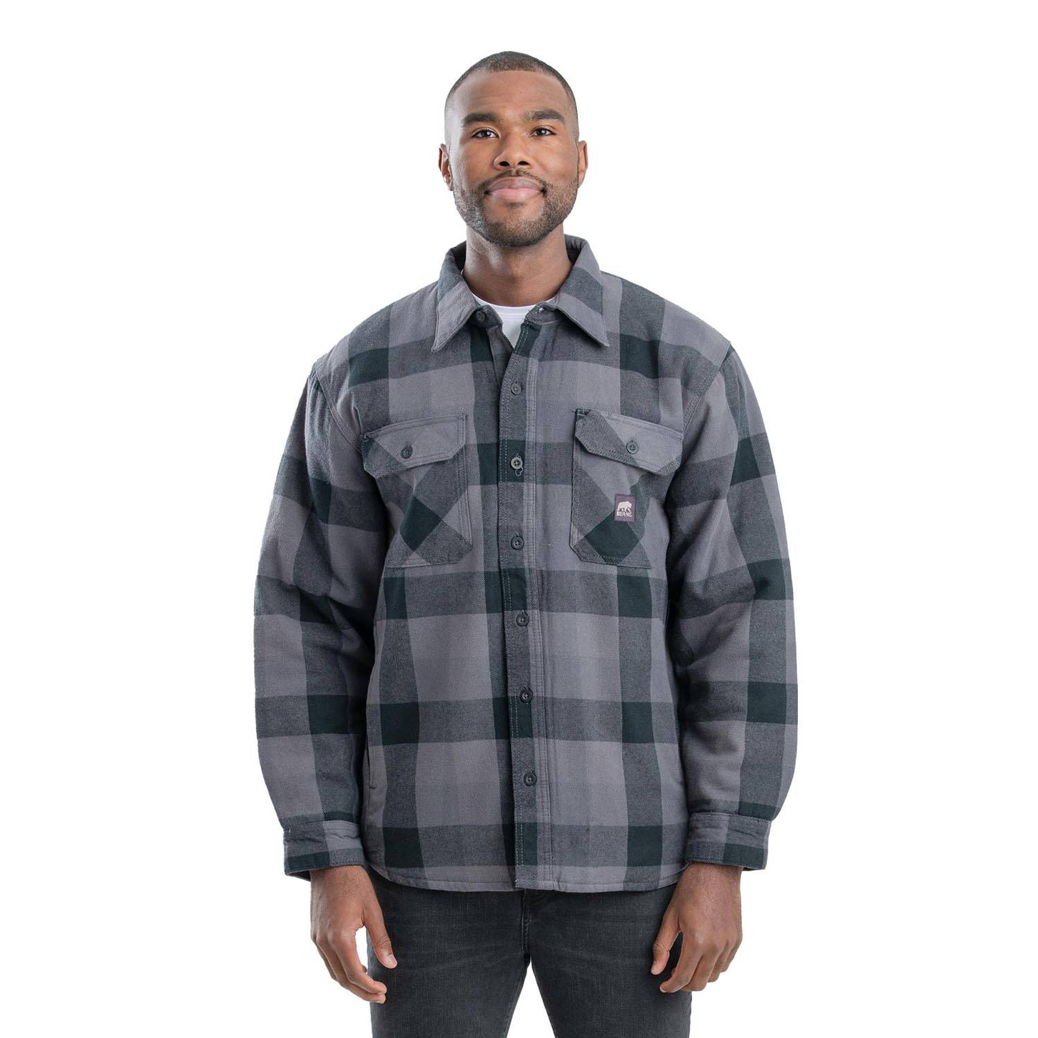 BERNE MEN'S HEARTLAND FLANNEL SHIRT JACKET