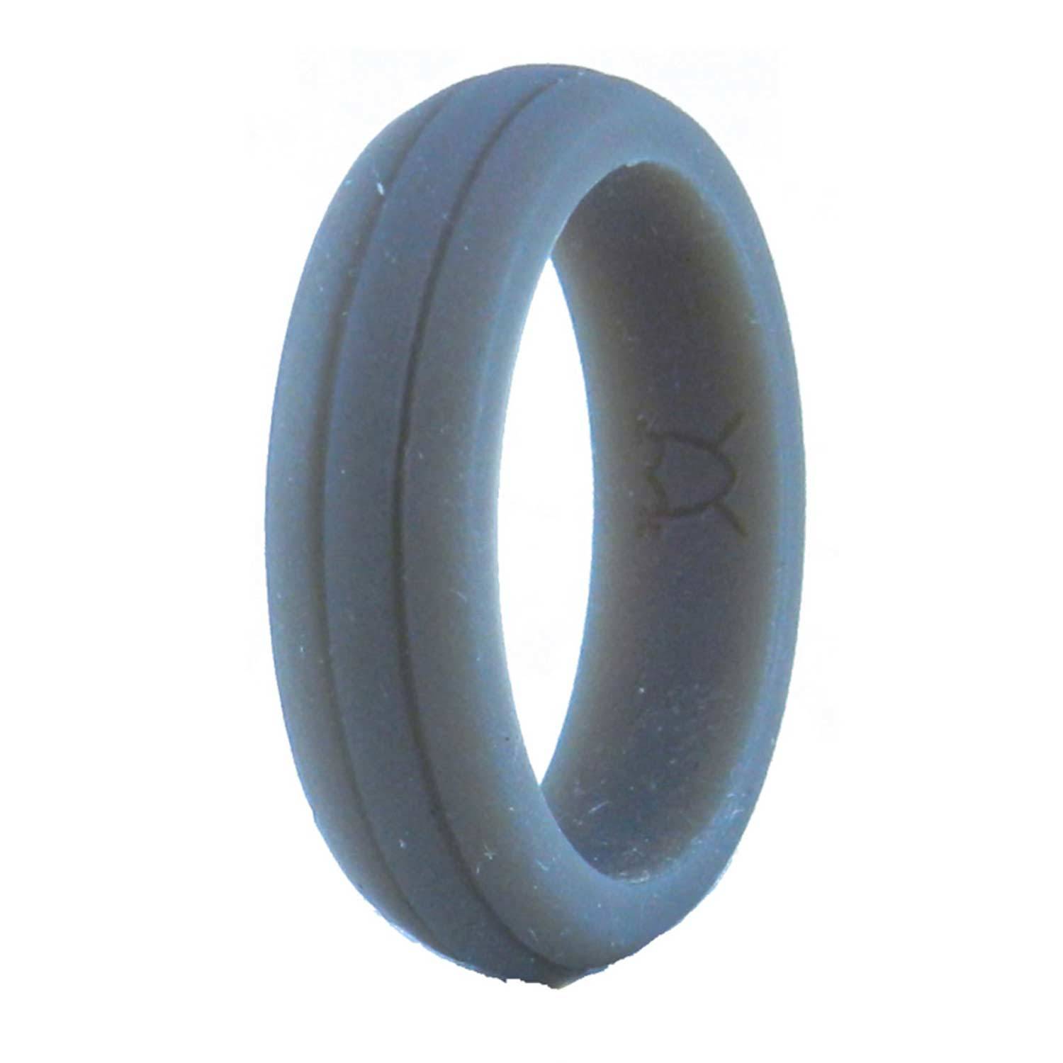 Komfortringz Women's Double Debossed Silicone Ring