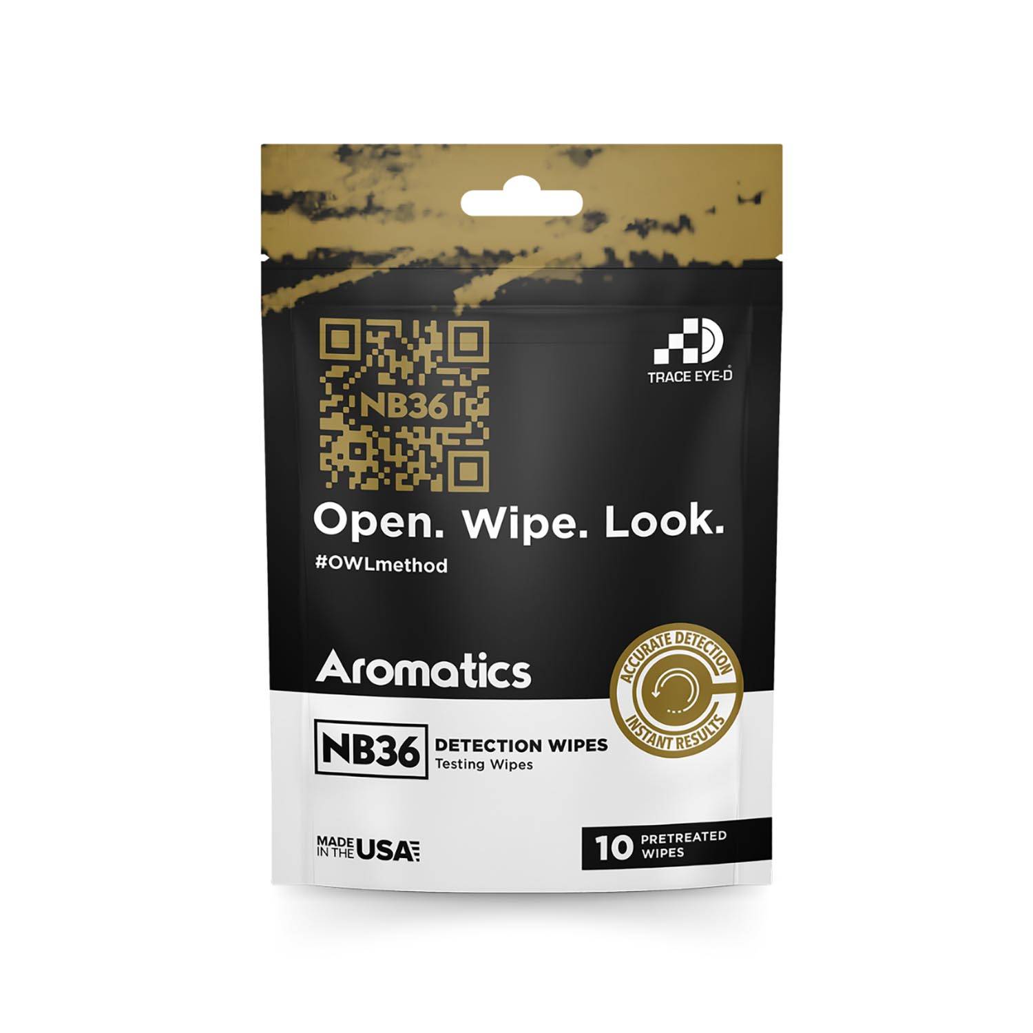 Trace Eye-D NB36 Aromatic Explosive Wipes,10 count