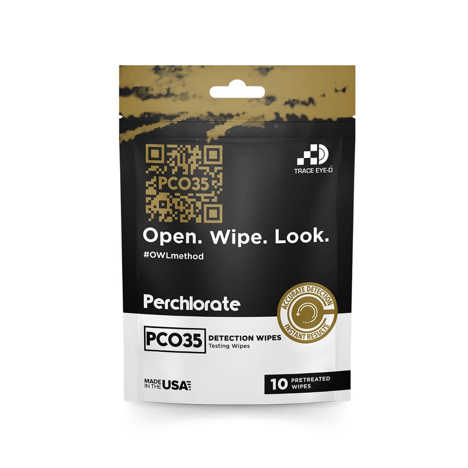 Trace Eye-D PCO35 Perchlorate Oxidizer Explosive Wipes, 10 c