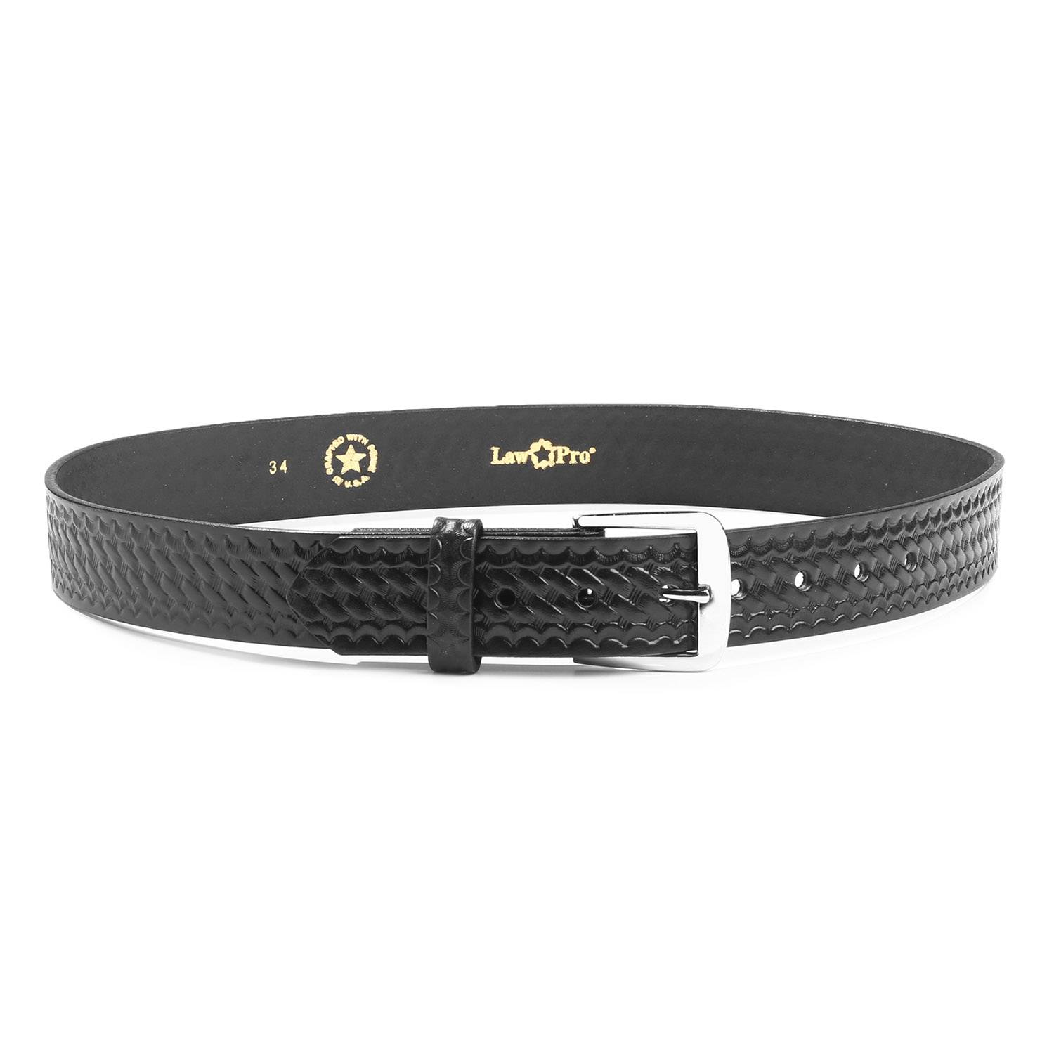 LAWPRO 1 1/2"W LEATHER GARRISON BELT