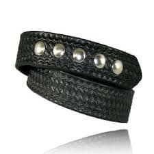 Boston Leather 1-1/2" Five Snap Leather Belt