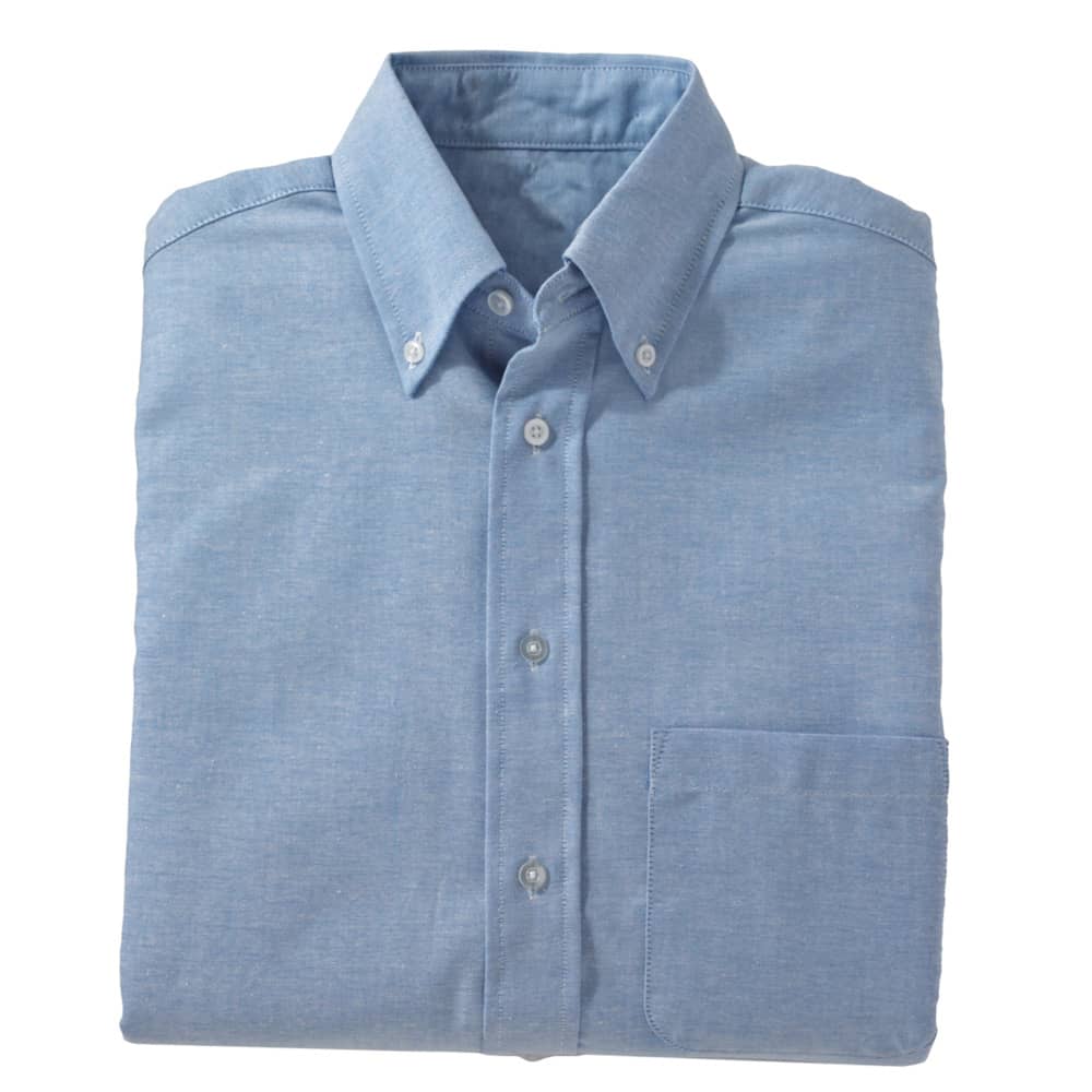 EDWARDS MEN'S SHORT SLEEVE BUTTON DOWN OXFORD SHIRT