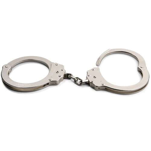 Peerless Model 702 - Oversize Chain Link Handcuff - Nickel
