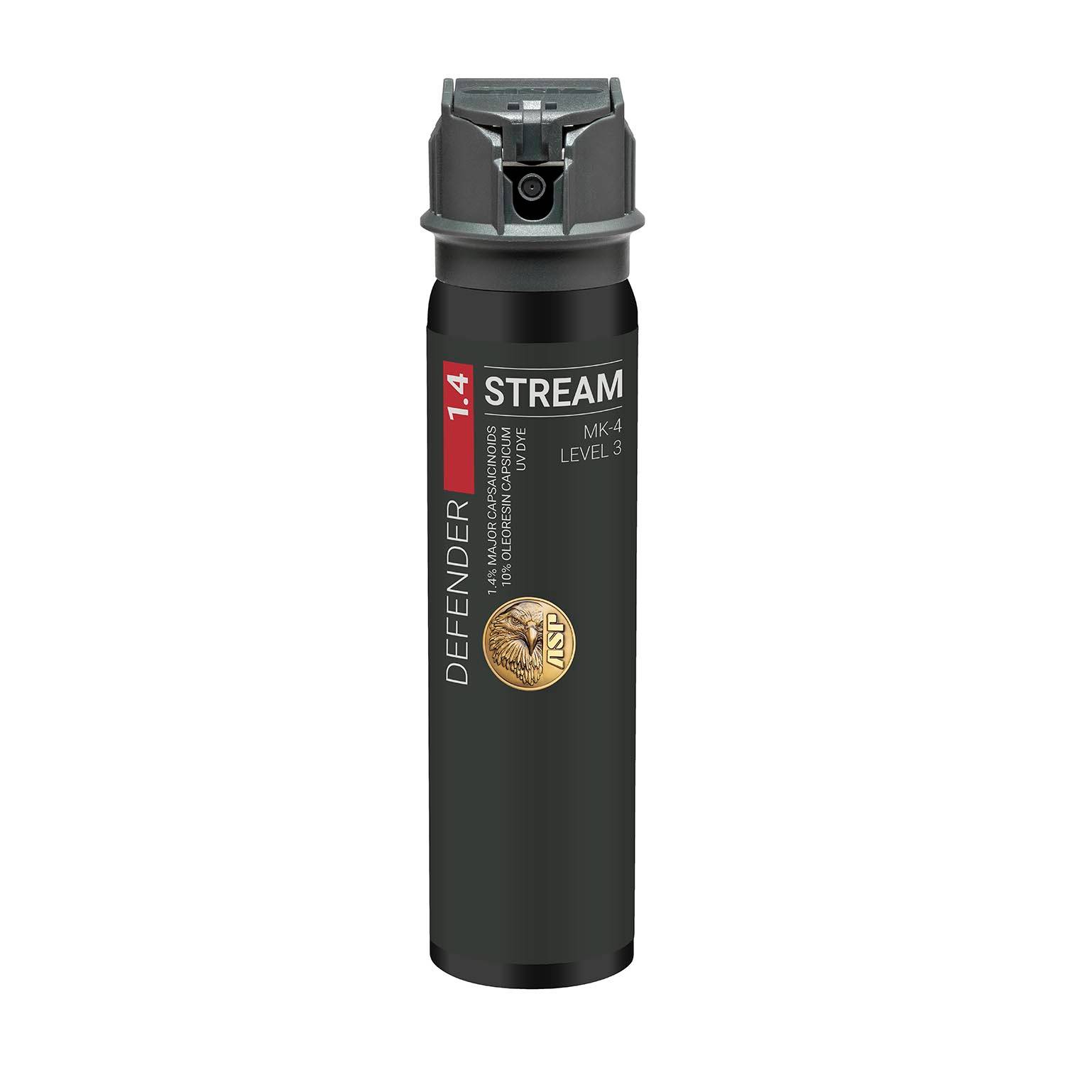ASP Defender LE OC Pepper Spray, MK-4 Stream w/ UV, 1.4%