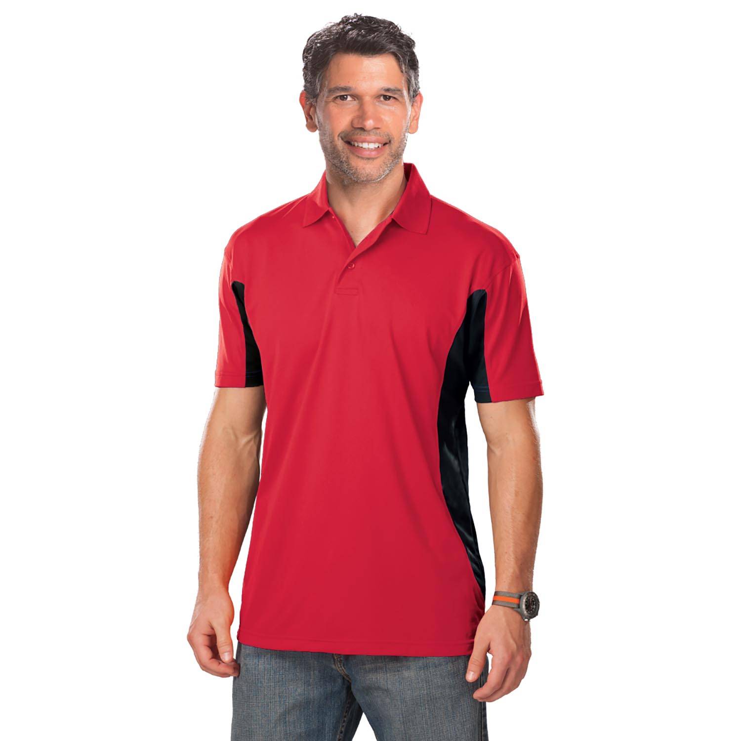 Blue Generation Men's Snag Resist Colorblock Polo