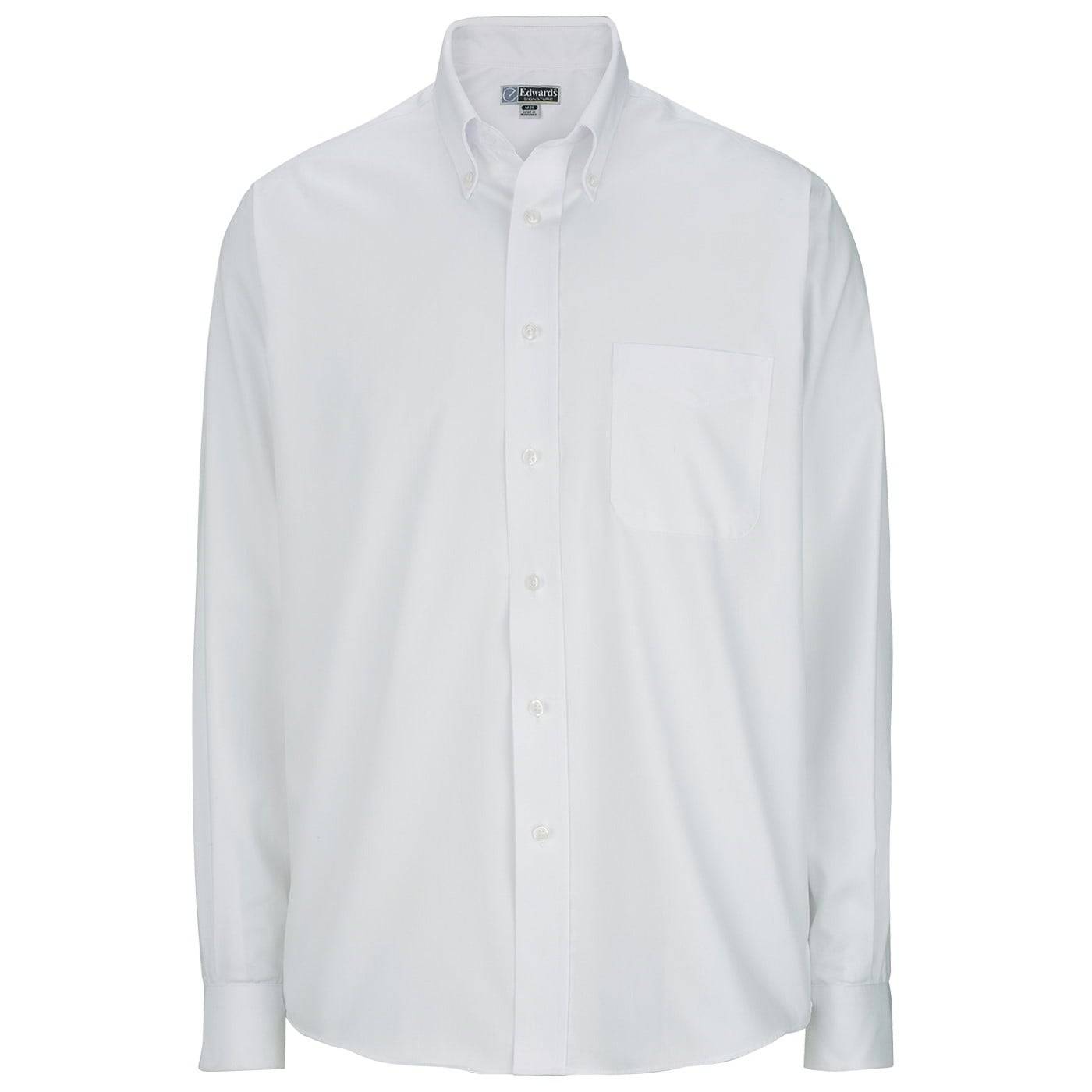 EDWARDS PINPOINT OXFORD LONG SLEEVE DRESS SHIRT