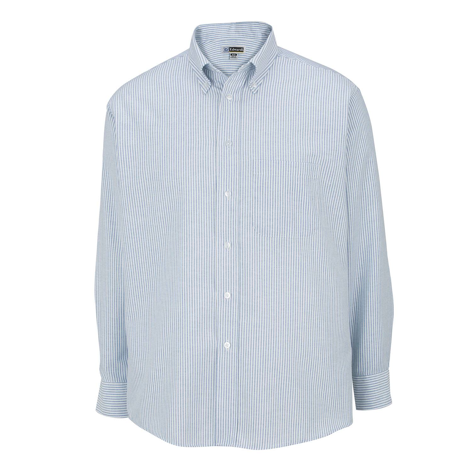 EDWARDS MEN'S LONG SLEEVE BUTTON DOWN OXFORD SHIRT