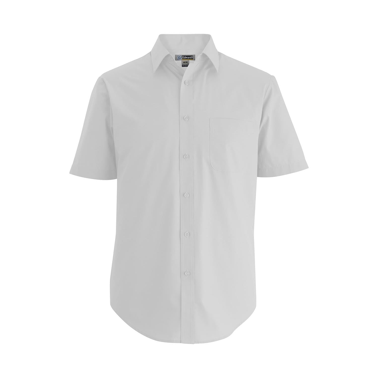 Edwards Men's Essential Broadcloth Short Sleeve Dress Shirt