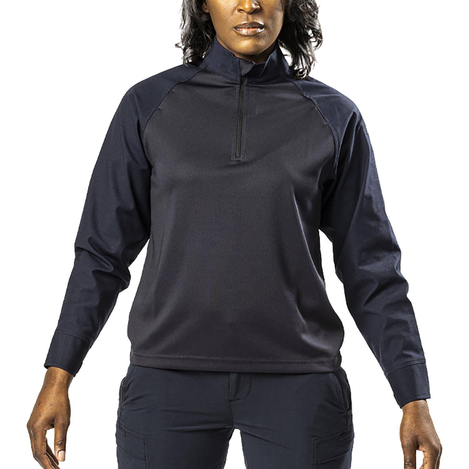 Elbeco UFX Bold Long Sleeve Zip Mock Neck Patrol Shirt