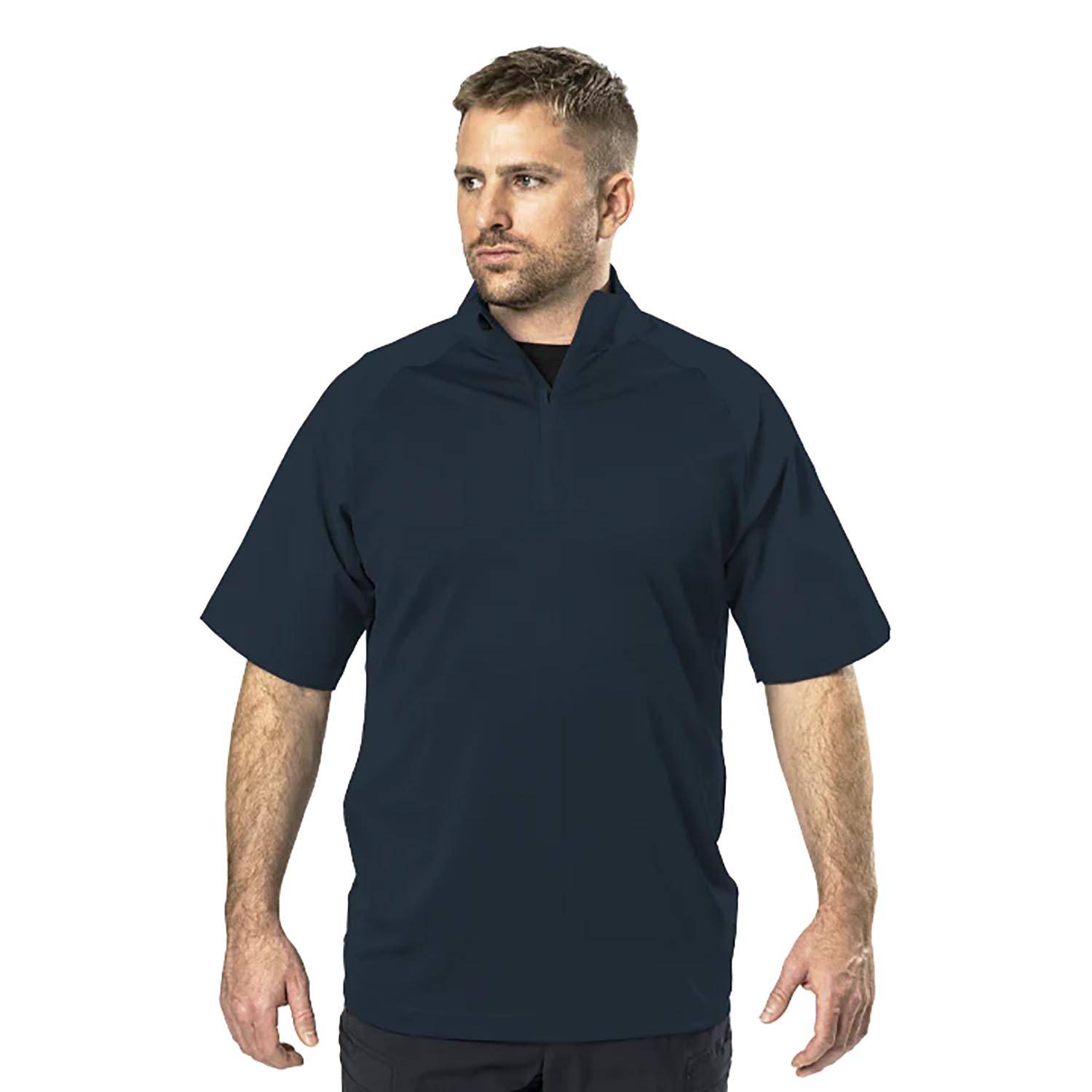 Elbeco UFX Bold Short Sleeve Zip Mock Neck Patrol Shirt