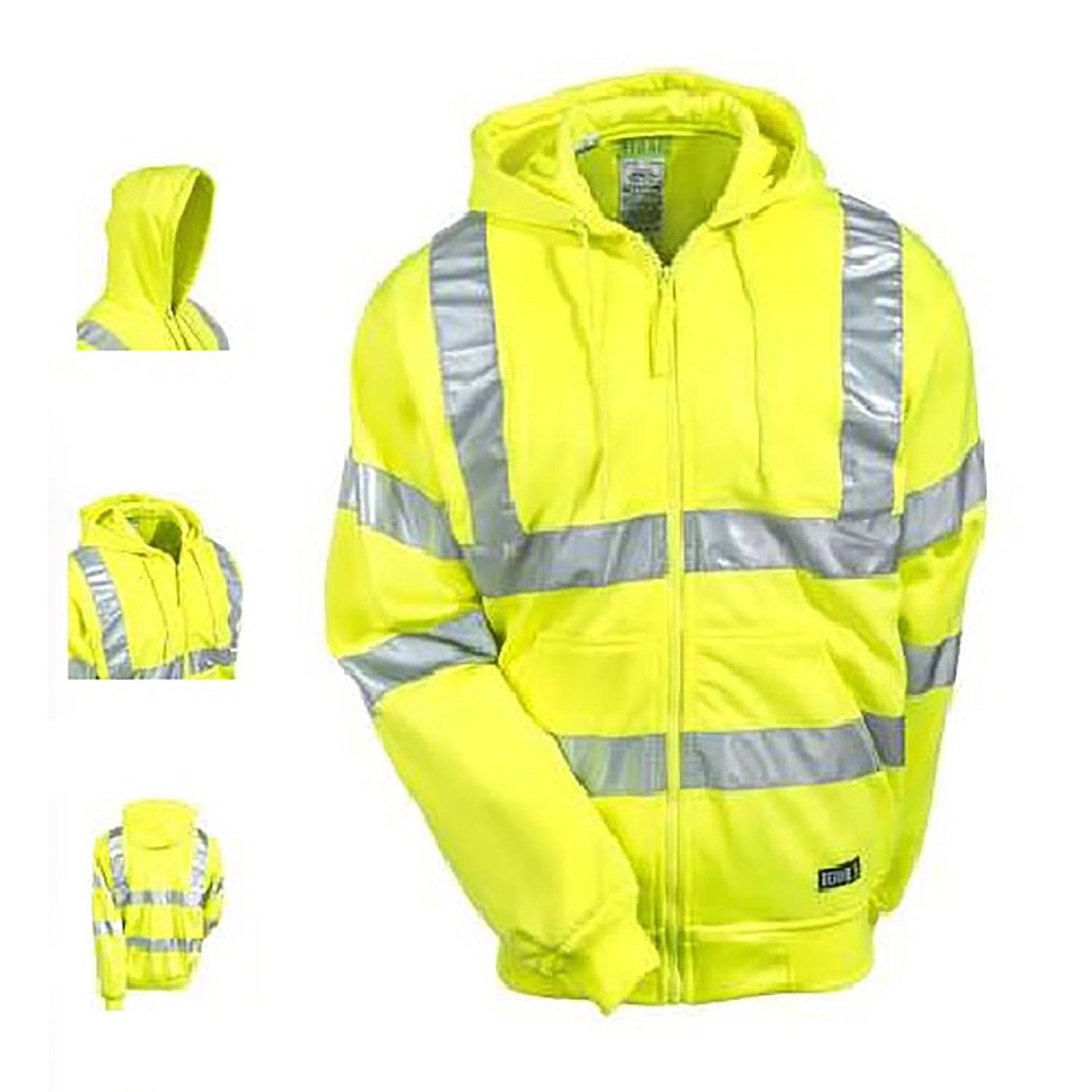 BERNE HIGH VISIBILITY YELLOW HOODED SWEATSHIRT