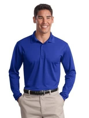 SPORT-TEK LONG SLEEVE MICROPIQUE SPORT-WICK POLO